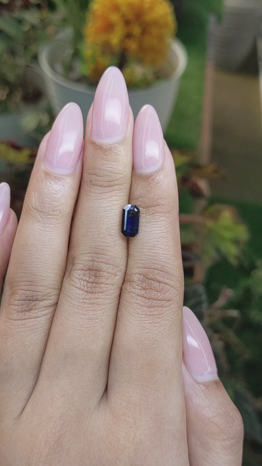 1.29 Ct. Blue Sapphire from Ceylon (Sri Lanka) Size Video