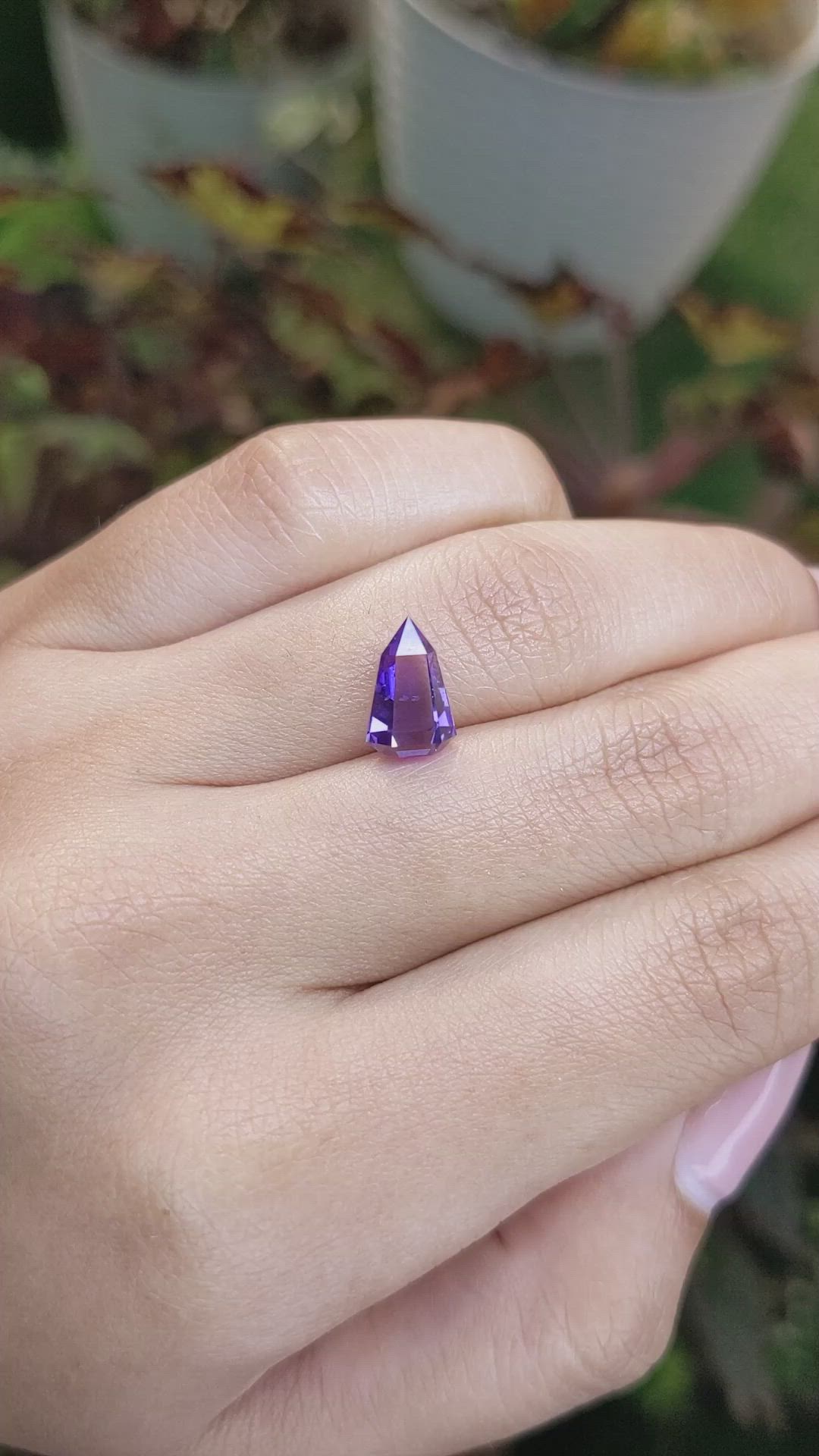 2.65 Ct. Pinkish Purple Rough Sapphire Crystal from Ceylon (Sri Lanka) Size Video