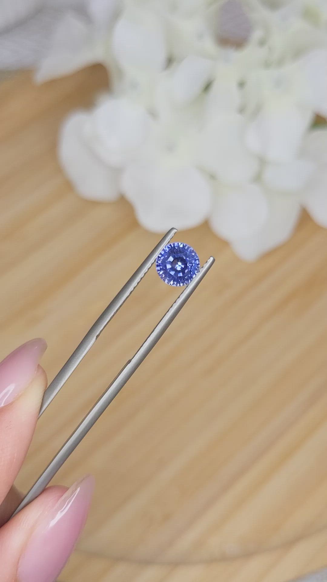 1.54 Ct. Blue Sapphire from Ceylon (Sri Lanka) Size Video