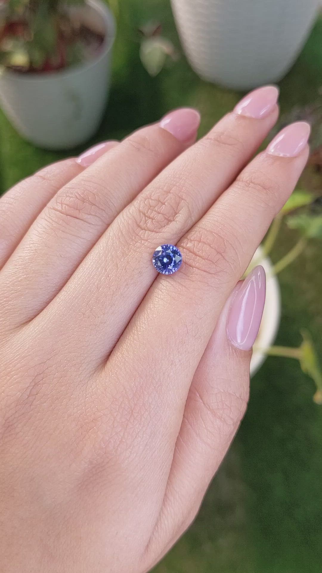 1.54 Ct. Blue Sapphire from Ceylon (Sri Lanka) Size Video