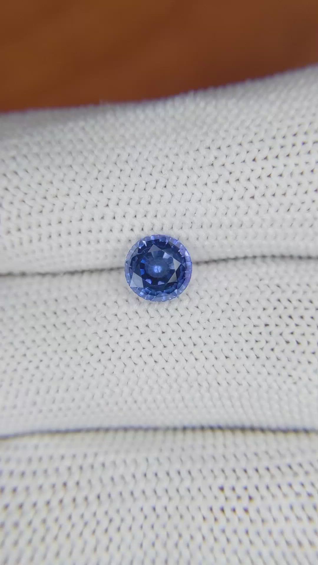 1.54 Ct. Blue Sapphire from Ceylon (Sri Lanka) Size Video