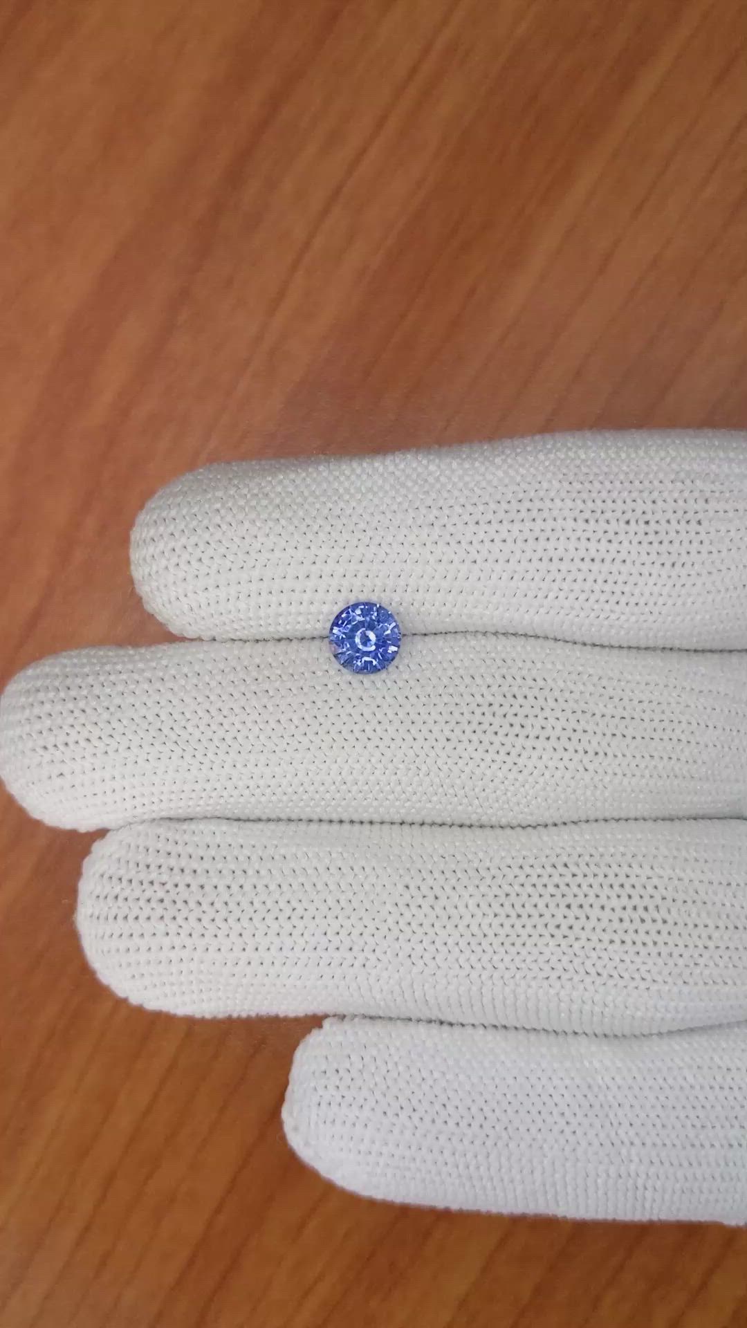 1.23 Ct. Blue Sapphire from Ceylon (Sri Lanka) Size Video