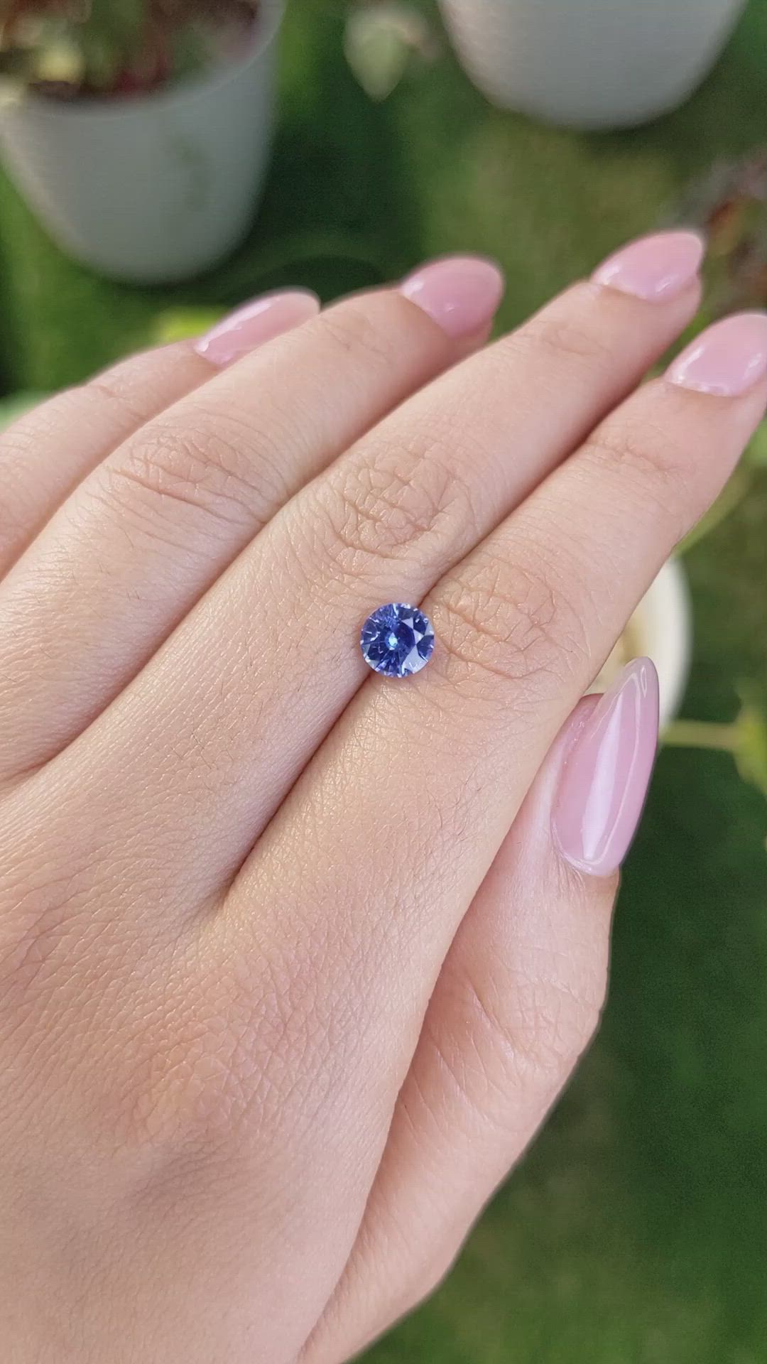 1.23 Ct. Blue Sapphire from Ceylon (Sri Lanka) Size Video