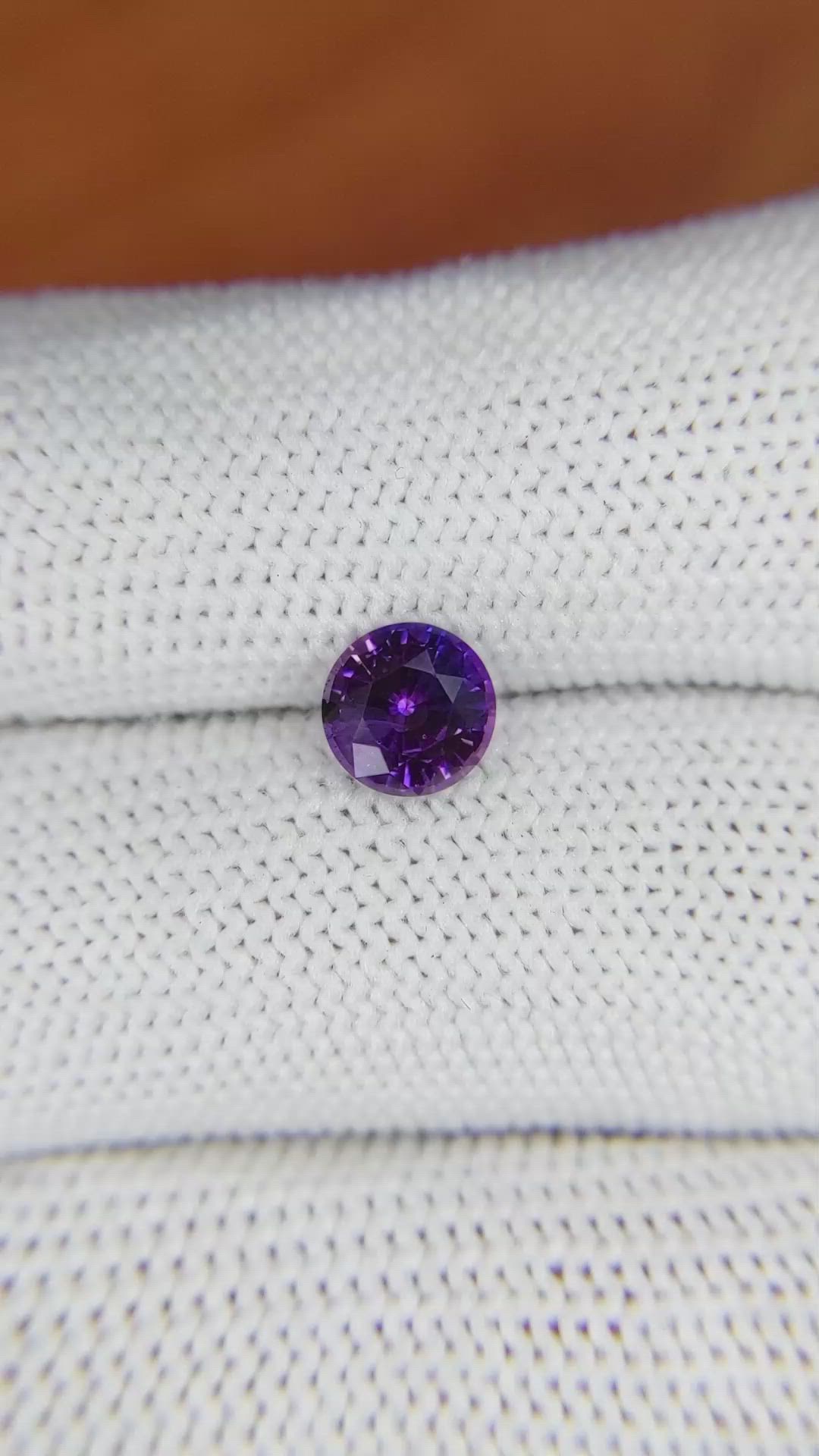 1.32 Ct. Bluish Purple Sapphire from Ceylon (Sri Lanka) Size Video