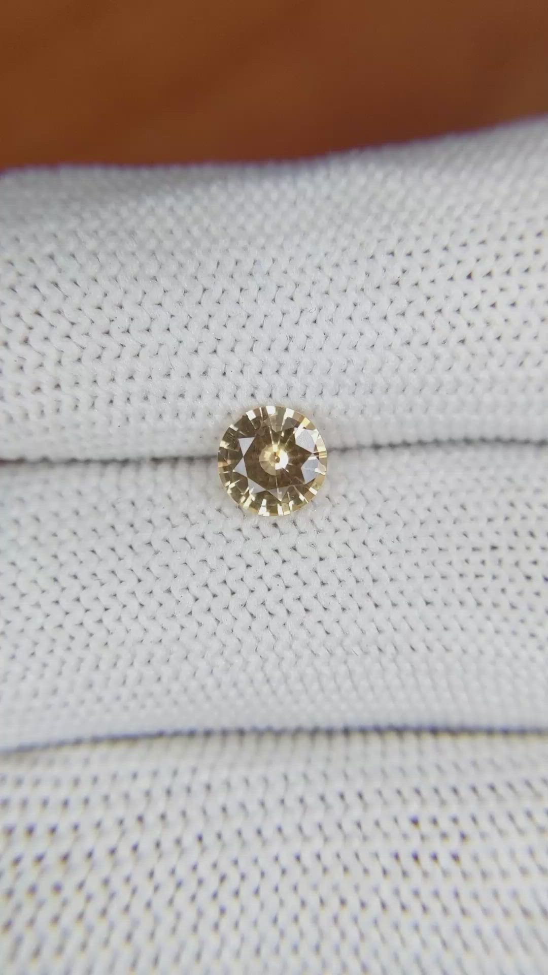 0.96 Ct. Yellowish Brown Sapphire from Ceylon (Sri Lanka) Size Video