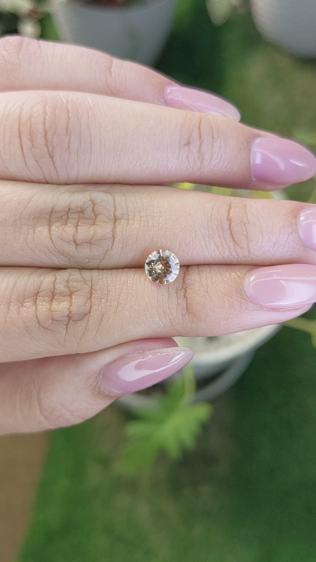 0.96 Ct. Yellowish Brown Sapphire from Ceylon (Sri Lanka) Size Video