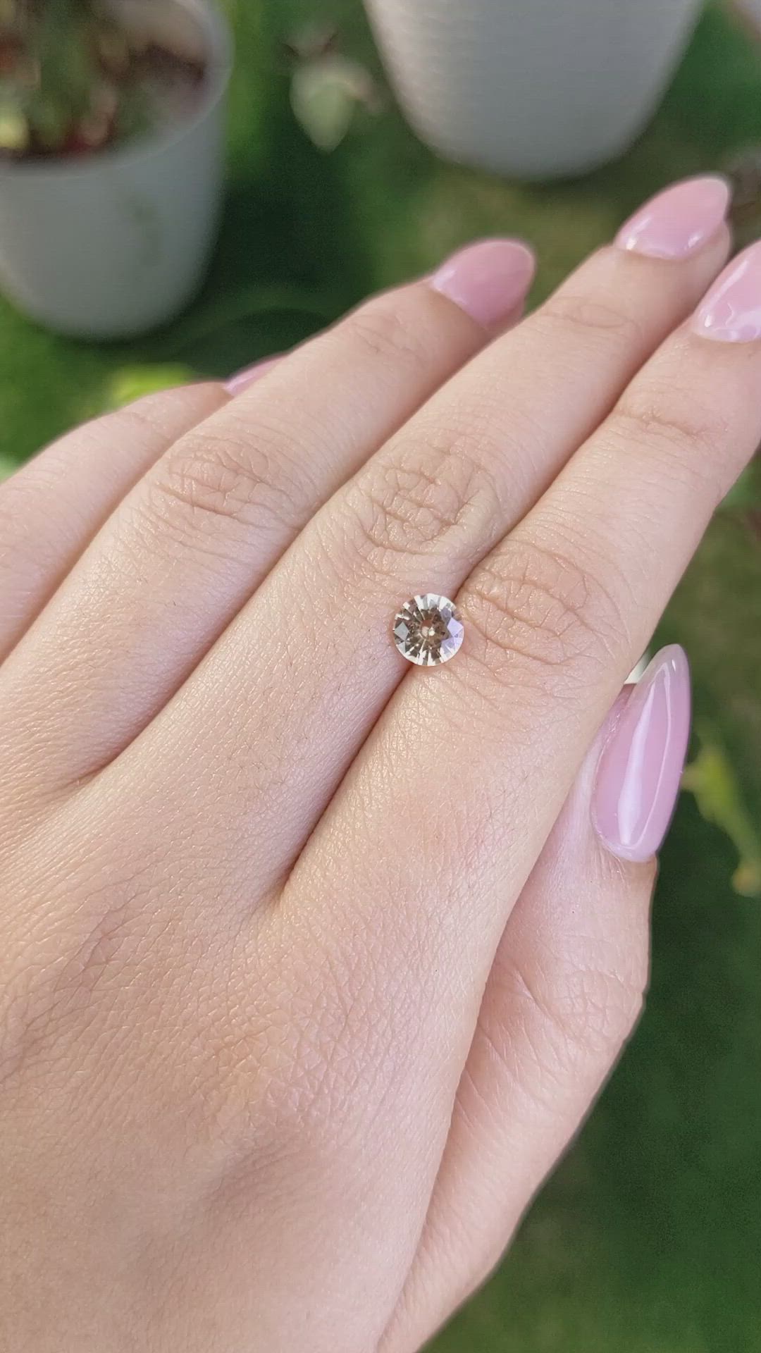 0.96 Ct. Yellowish Brown Sapphire from Ceylon (Sri Lanka) Size Video