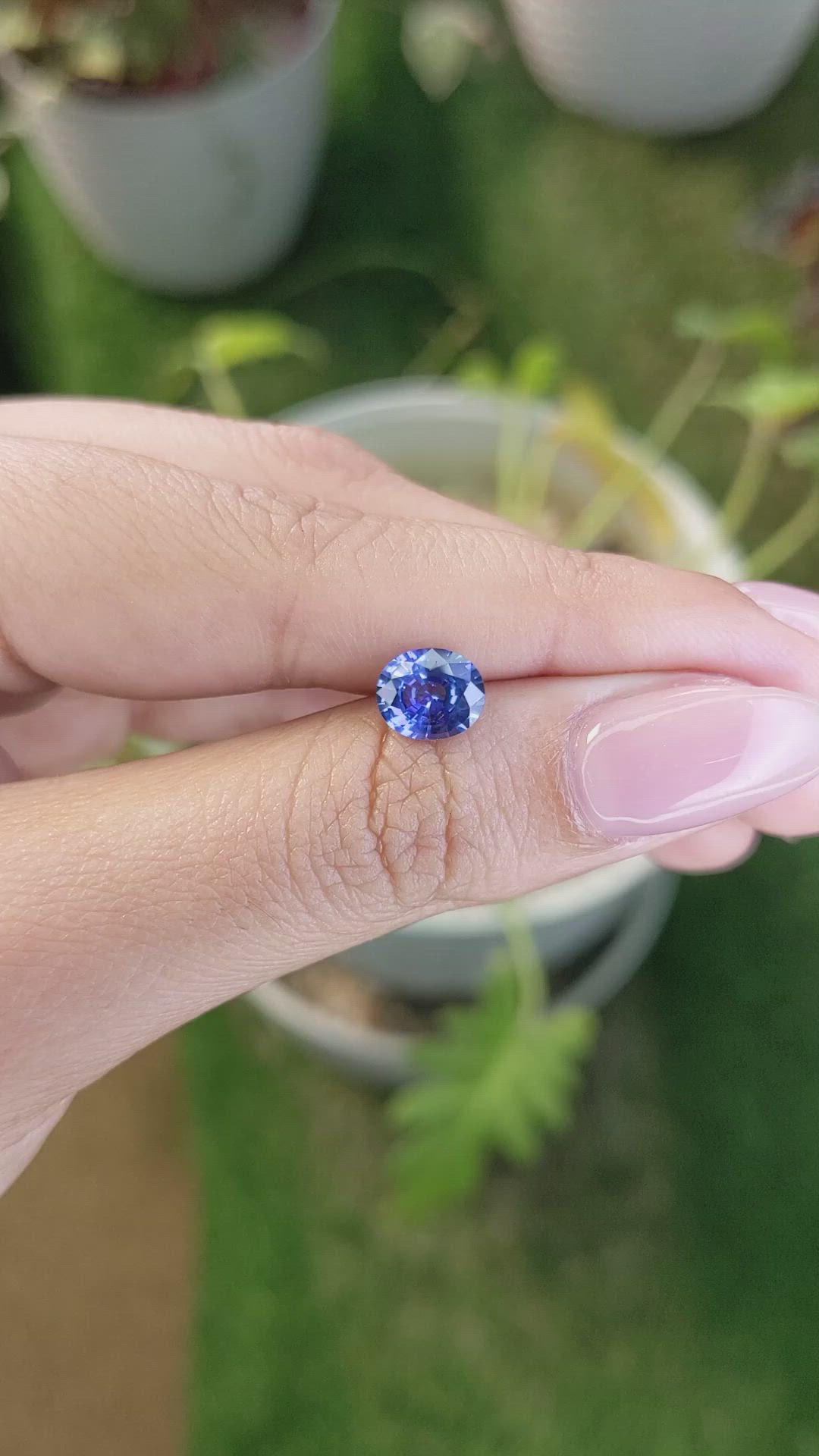 1.60 Ct. Blue Sapphire from Ceylon (Sri Lanka) Size Video