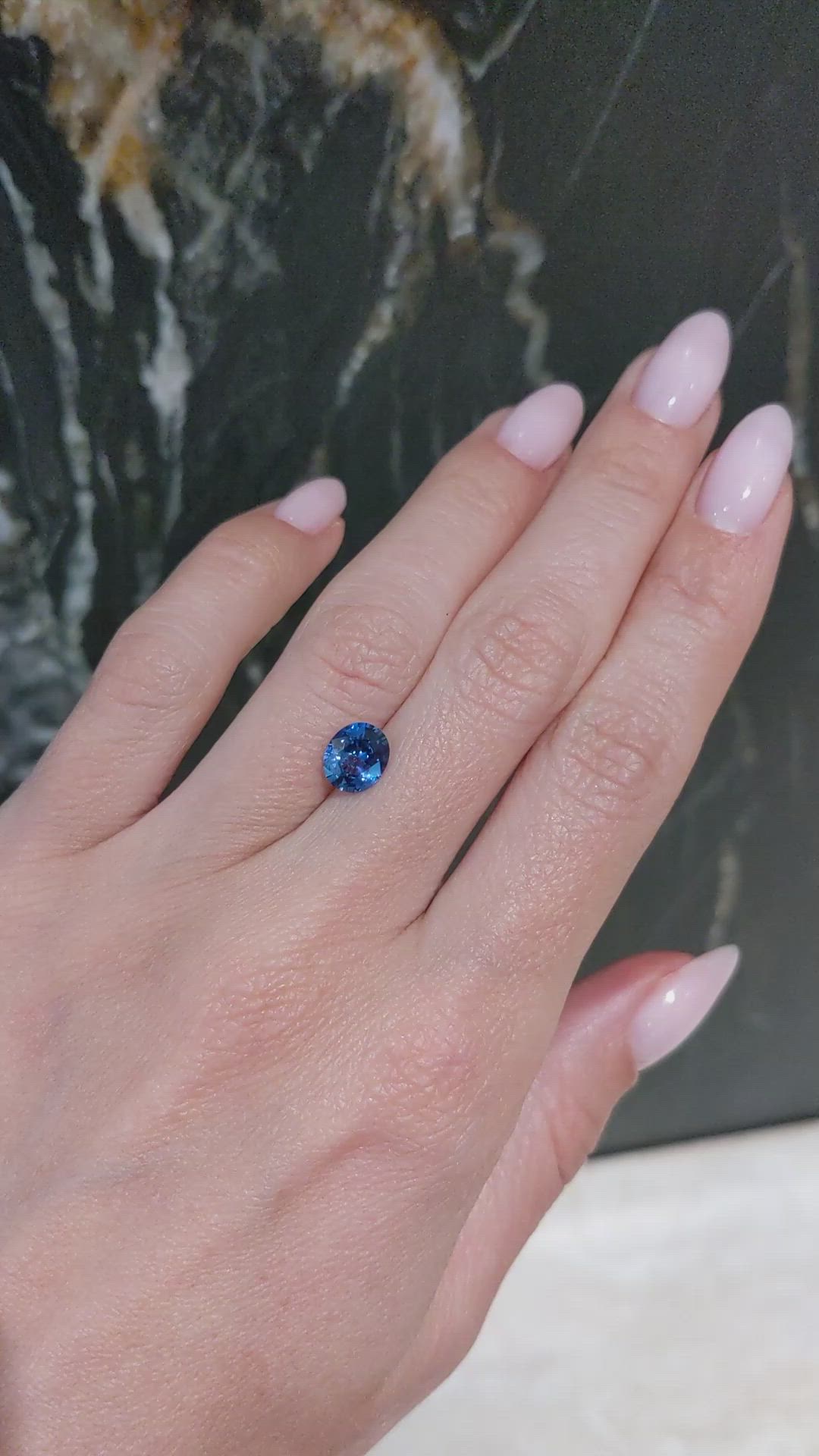 1.60 Ct. Blue Sapphire from Ceylon (Sri Lanka) Size Video