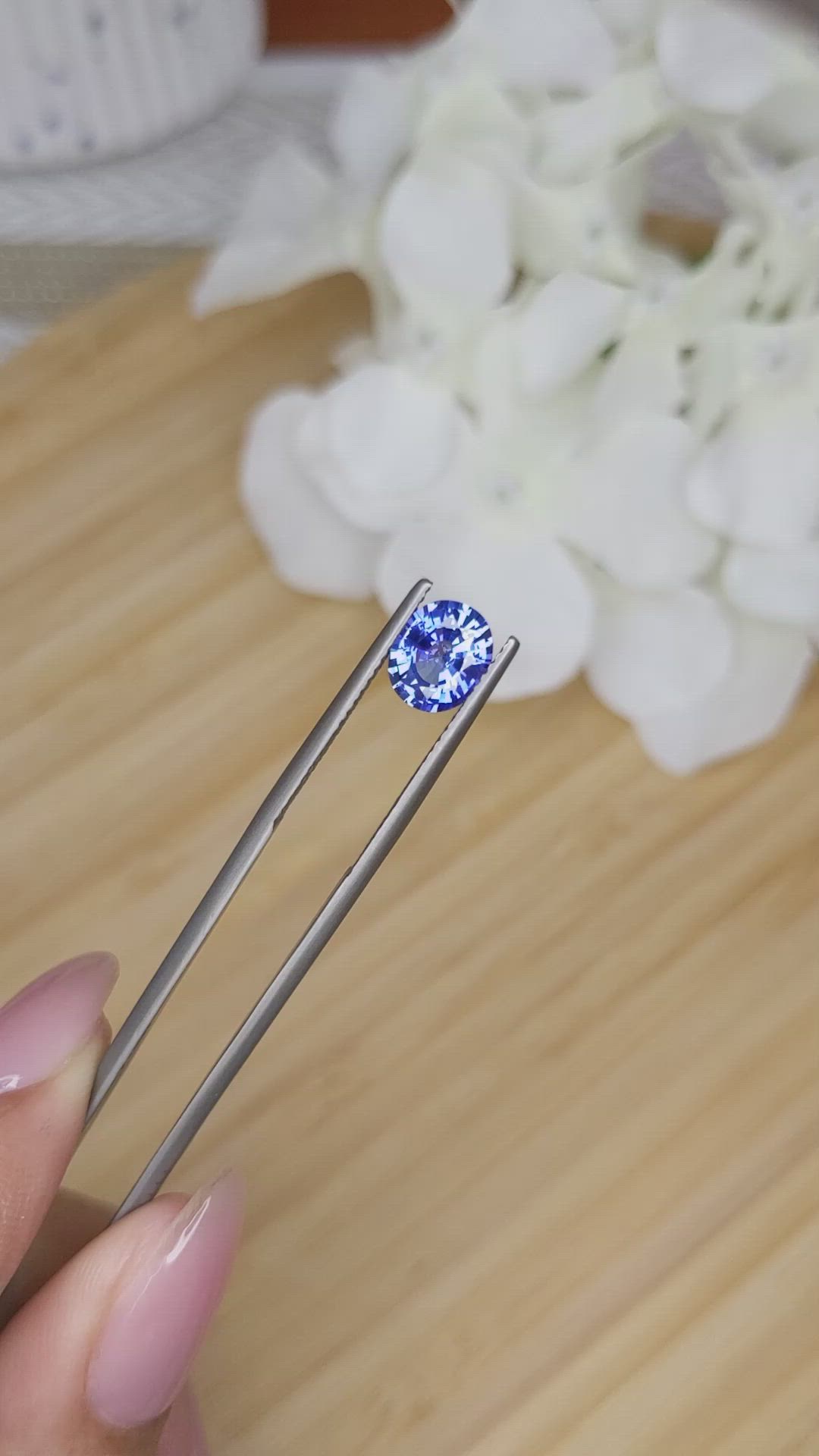 1.60 Ct. Blue Sapphire from Ceylon (Sri Lanka) Size Video