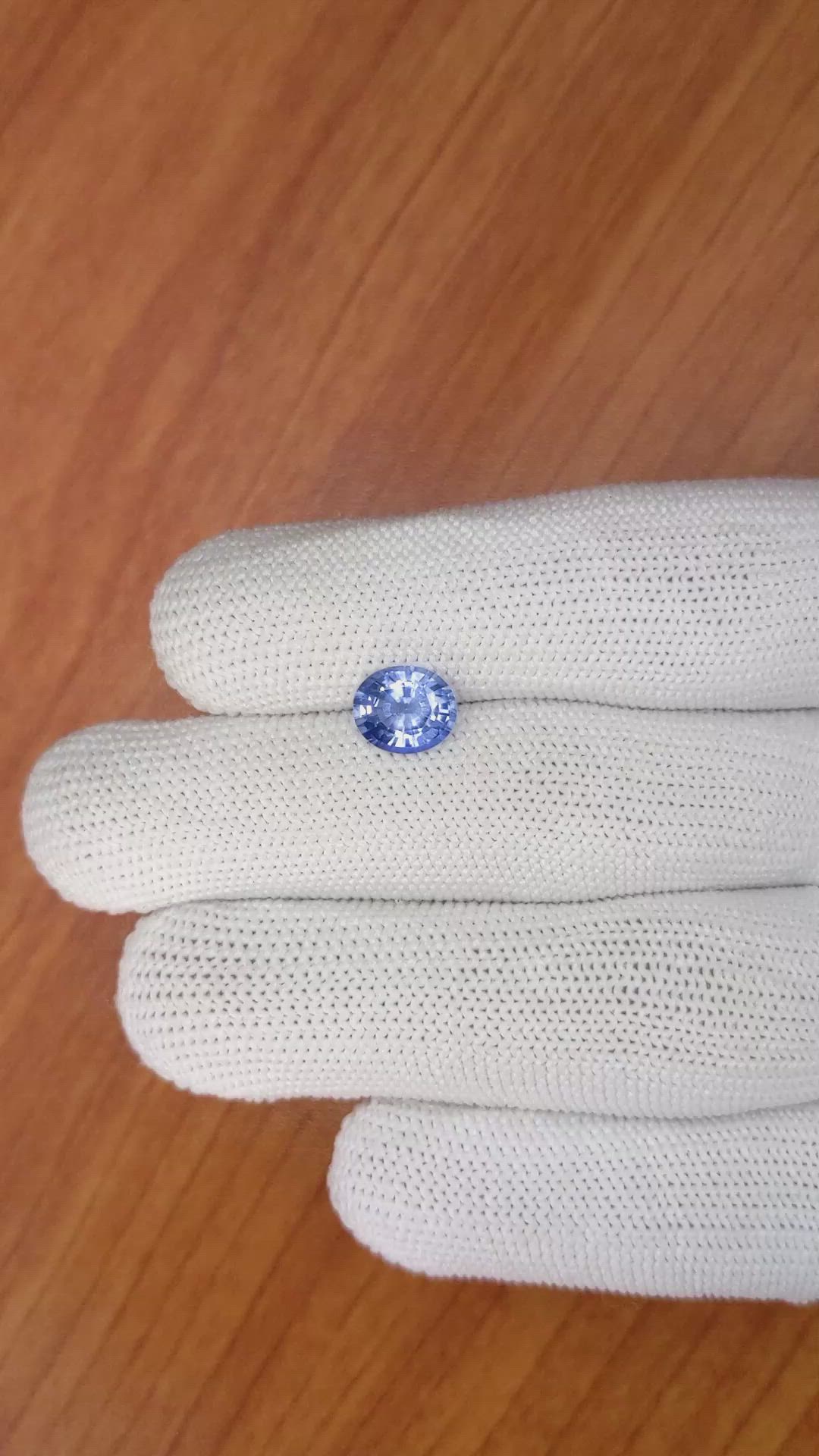 2.09 Ct. Blue Sapphire from Ceylon (Sri Lanka) Size Video