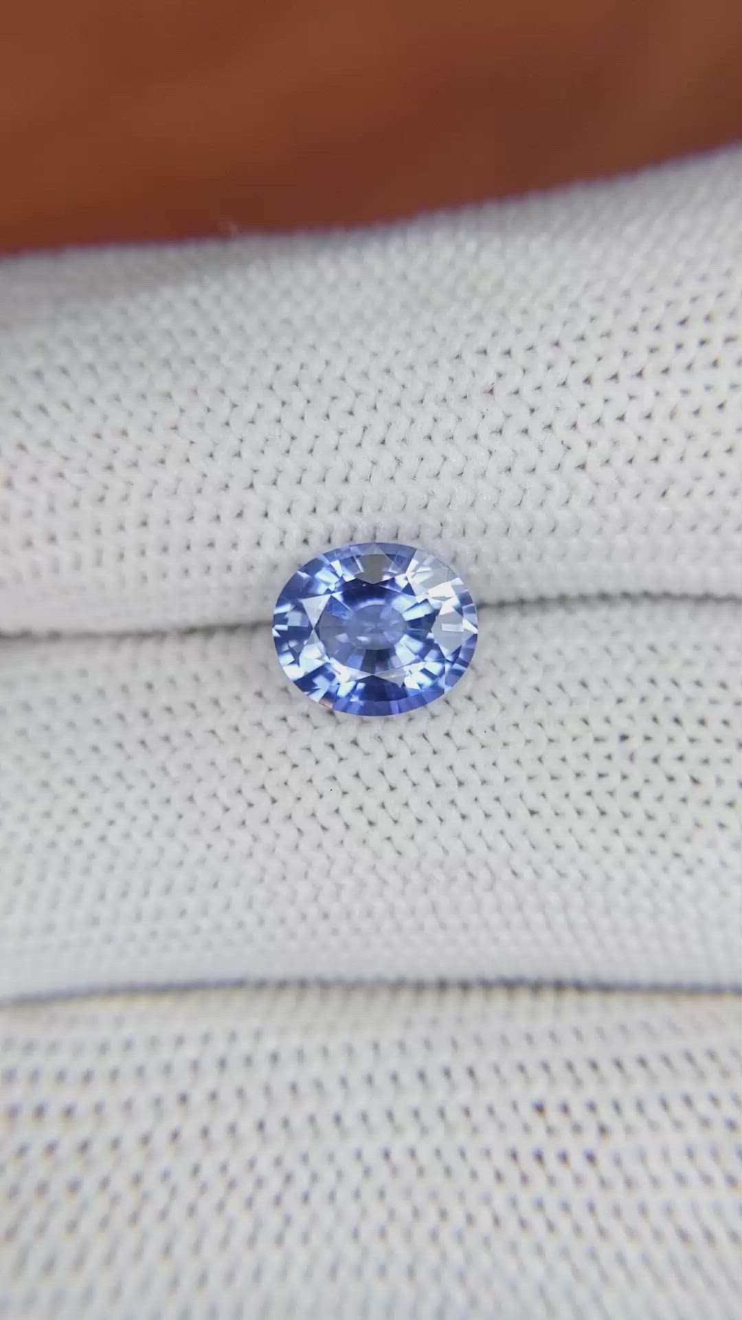 2.09 Ct. Blue Sapphire from Ceylon (Sri Lanka) Size Video