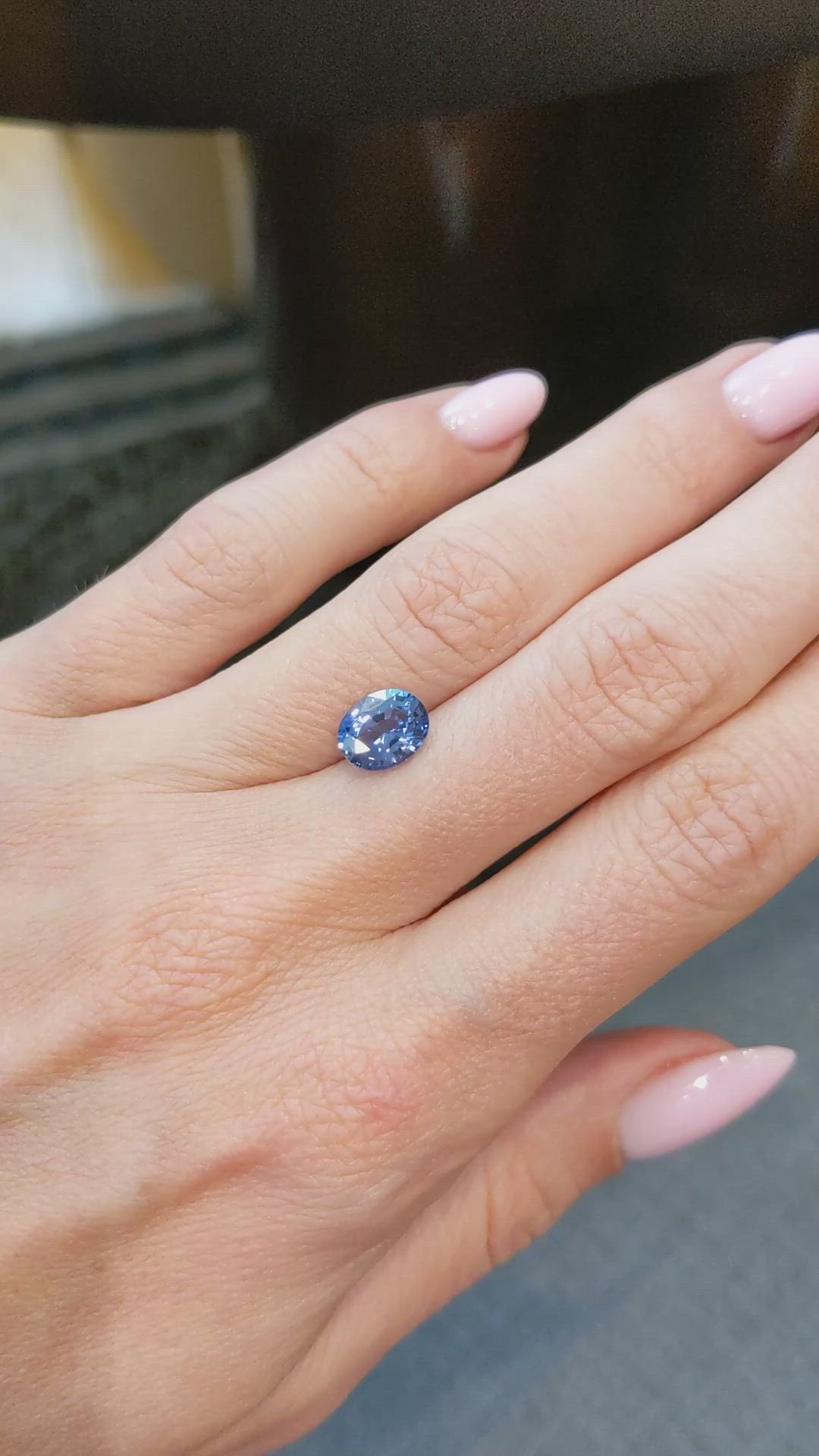 1.88 Ct. Blue Sapphire from Ceylon (Sri Lanka) Size Video