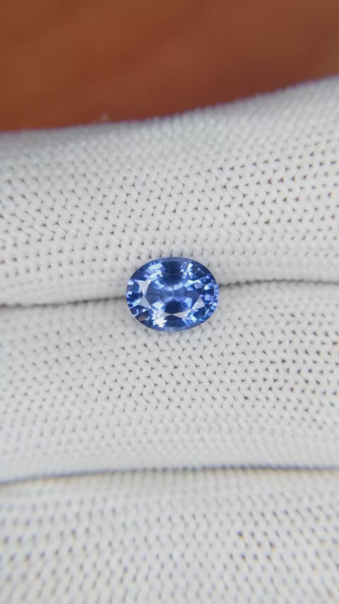 1.88 Ct. Blue Sapphire from Ceylon (Sri Lanka) Size Video