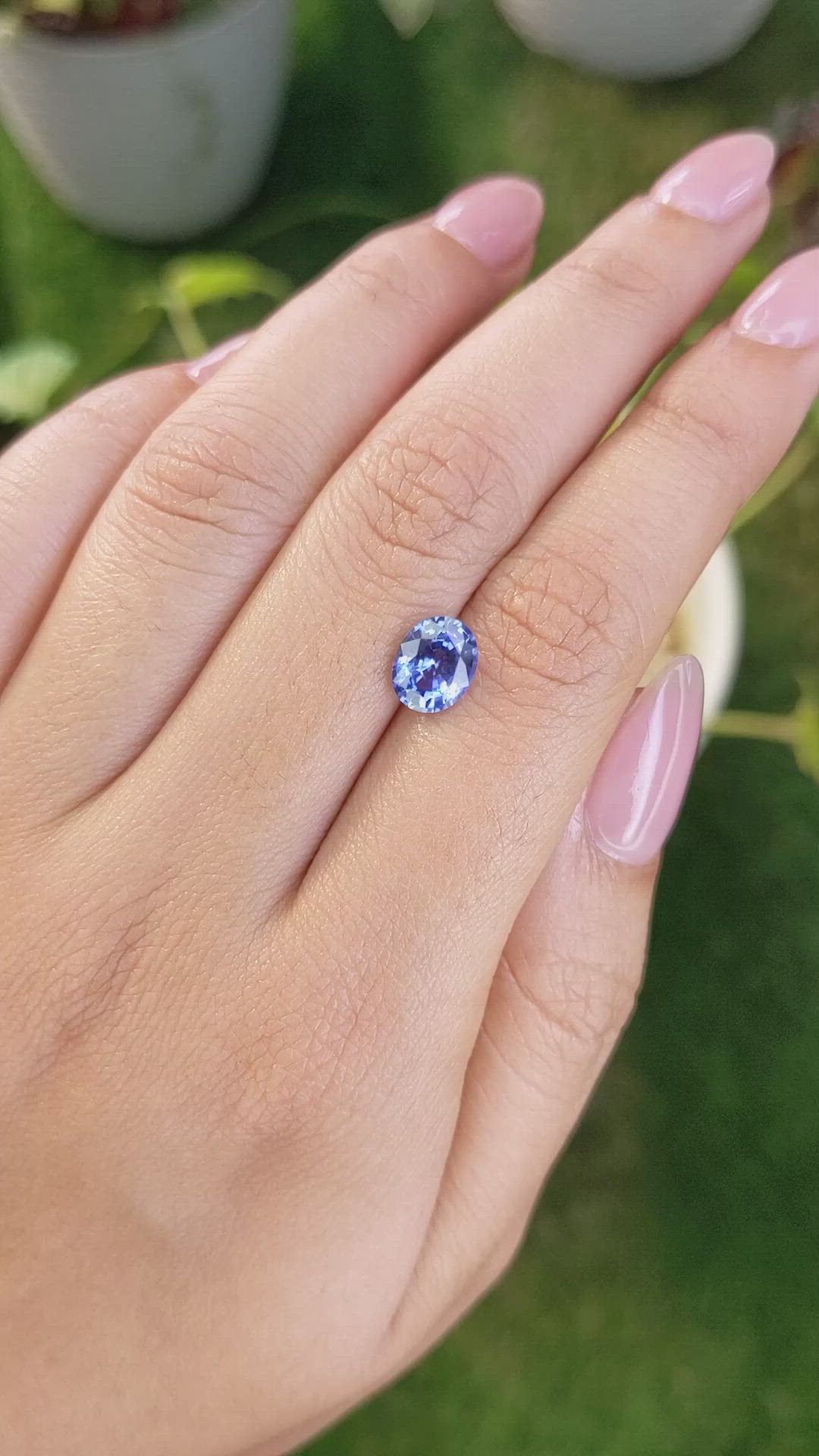 1.88 Ct. Blue Sapphire from Ceylon (Sri Lanka) Size Video