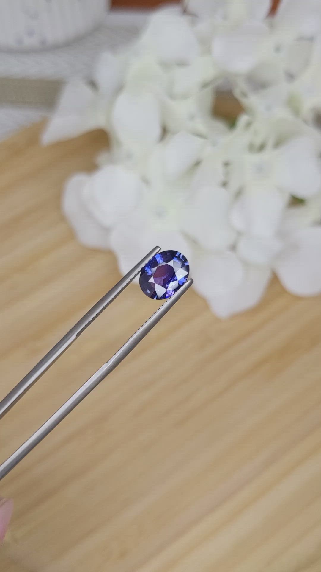 1.84 Ct. Purplish Blue Sapphire from Ceylon (Sri Lanka) Size Video