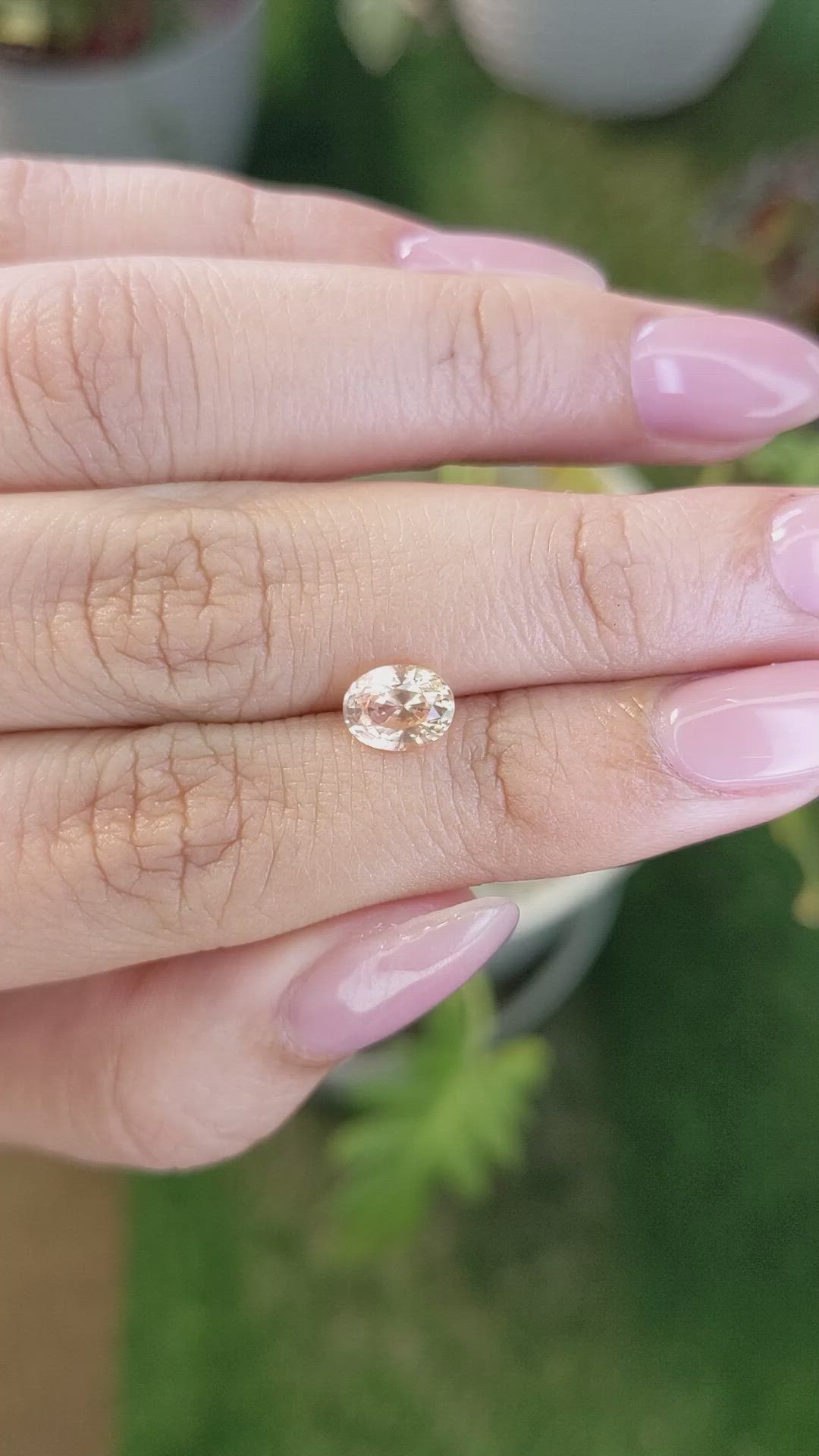 1.32 Ct. Peach Sapphire from Ceylon (Sri Lanka) Size Video