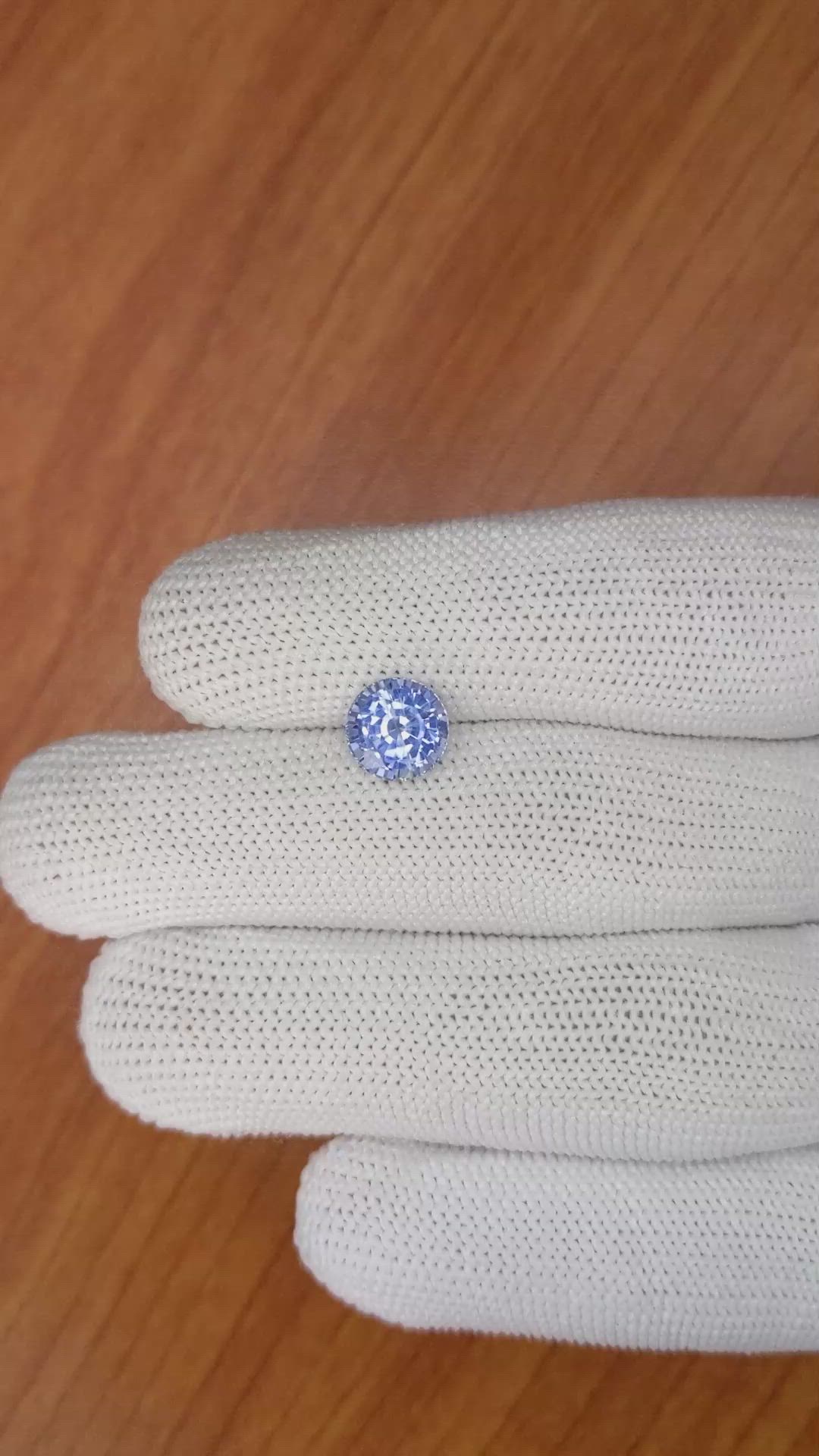 2.78 Ct. Blue Sapphire from Ceylon (Sri Lanka) Size Video