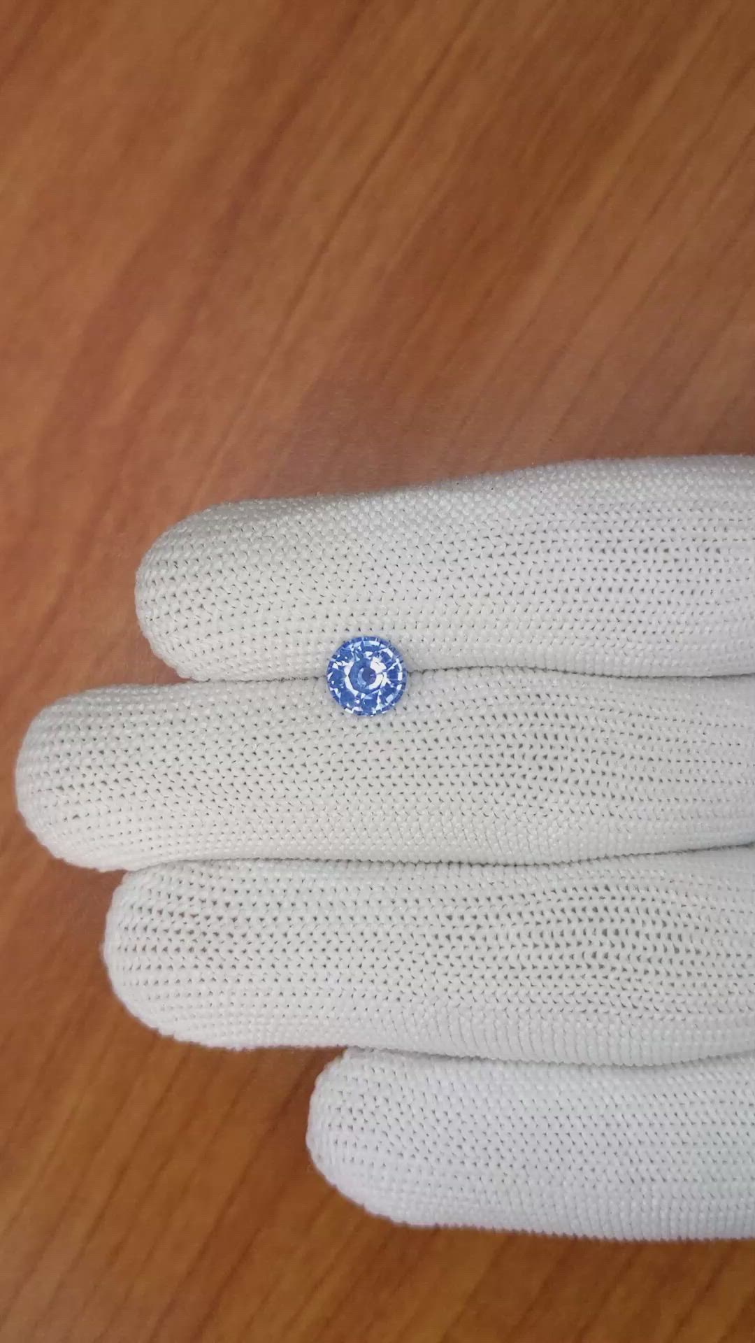 1.36 Ct. Blue Sapphire from Ceylon (Sri Lanka) Size Video