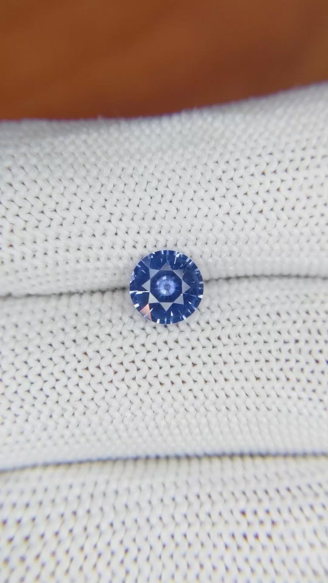 1.36 Ct. Blue Sapphire from Ceylon (Sri Lanka) Size Video
