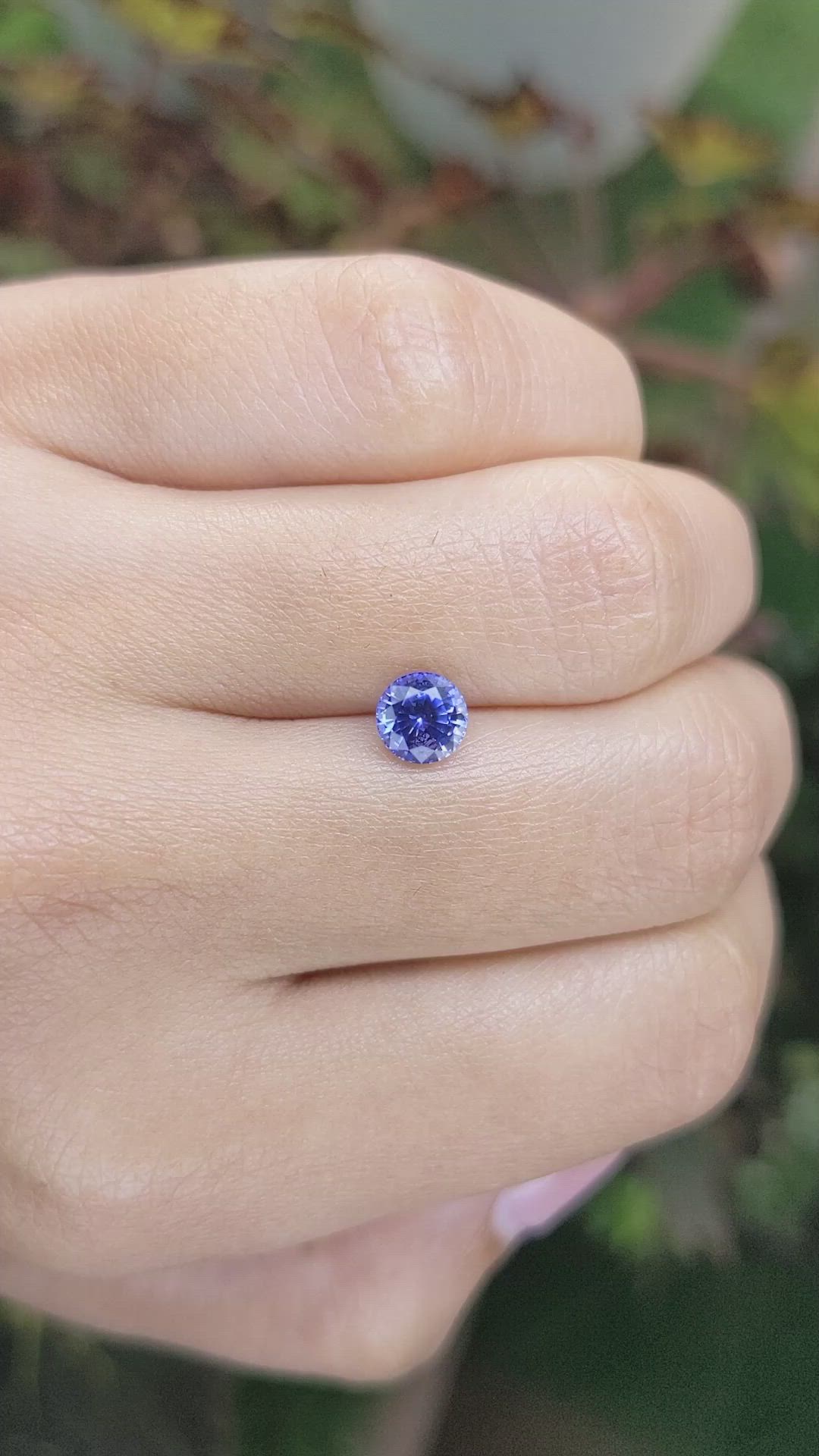 1.03 Ct. Blue Sapphire from Ceylon (Sri Lanka) Size Video