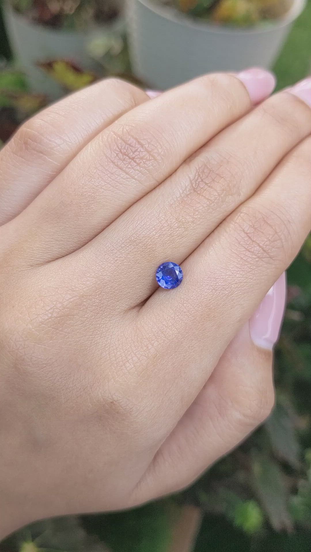 0.71 Ct. Blue Sapphire from Ceylon (Sri Lanka) Size Video