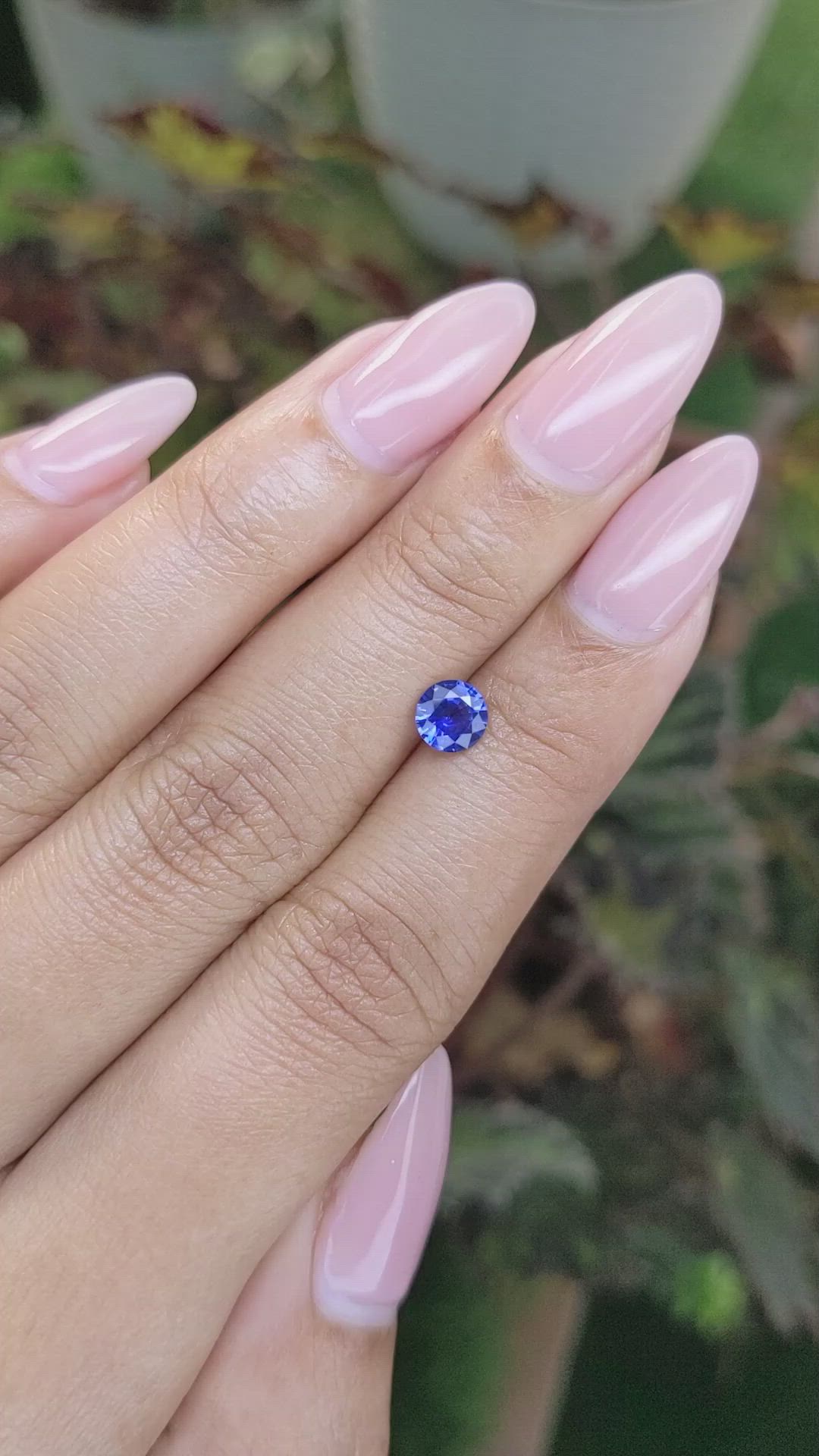 0.71 Ct. Blue Sapphire from Ceylon (Sri Lanka) Size Video