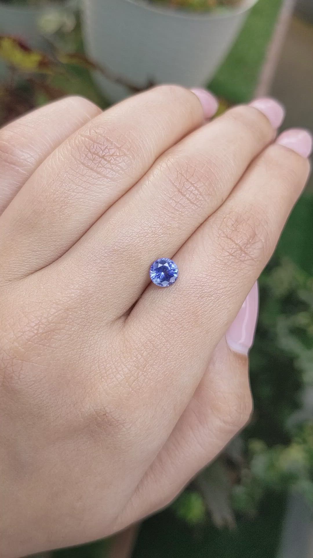 0.89 Ct. Blue Sapphire from Ceylon (Sri Lanka) Size Video