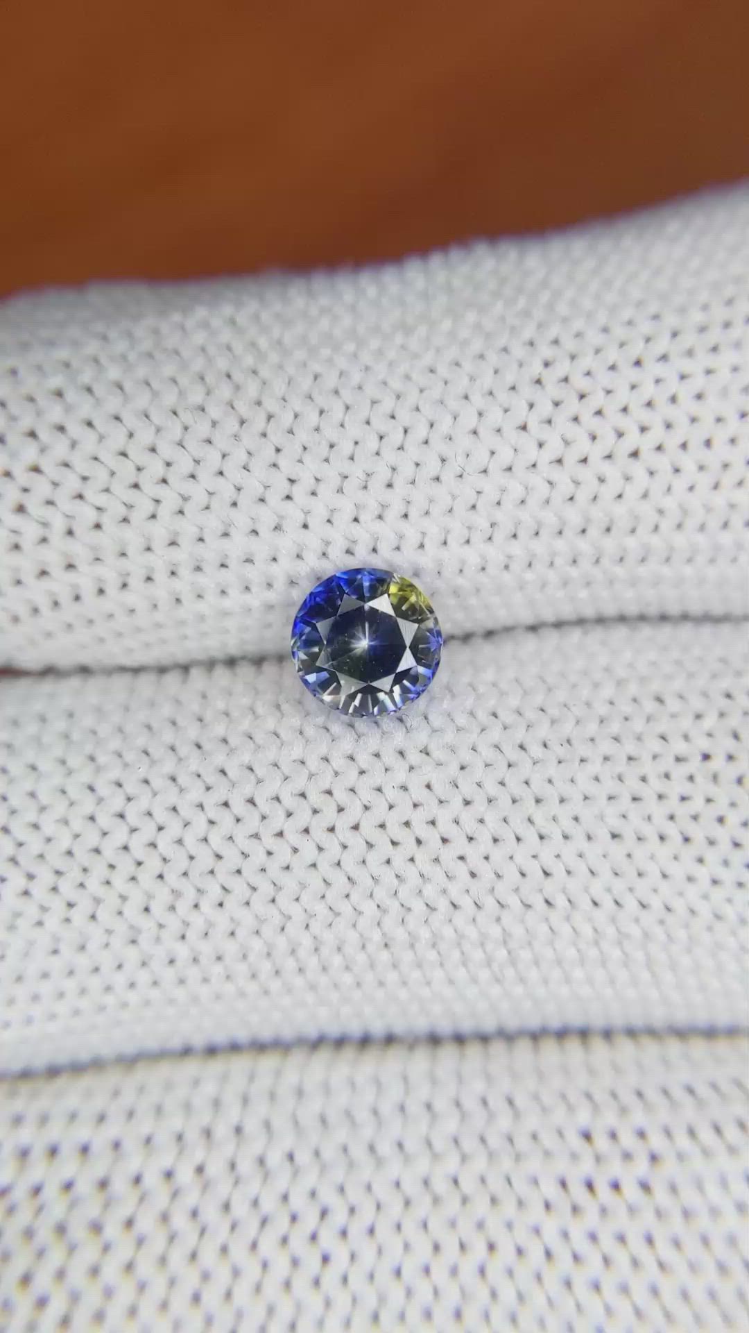 1.17 Ct. Bi Color Sapphire from Ceylon (Sri Lanka) Size Video