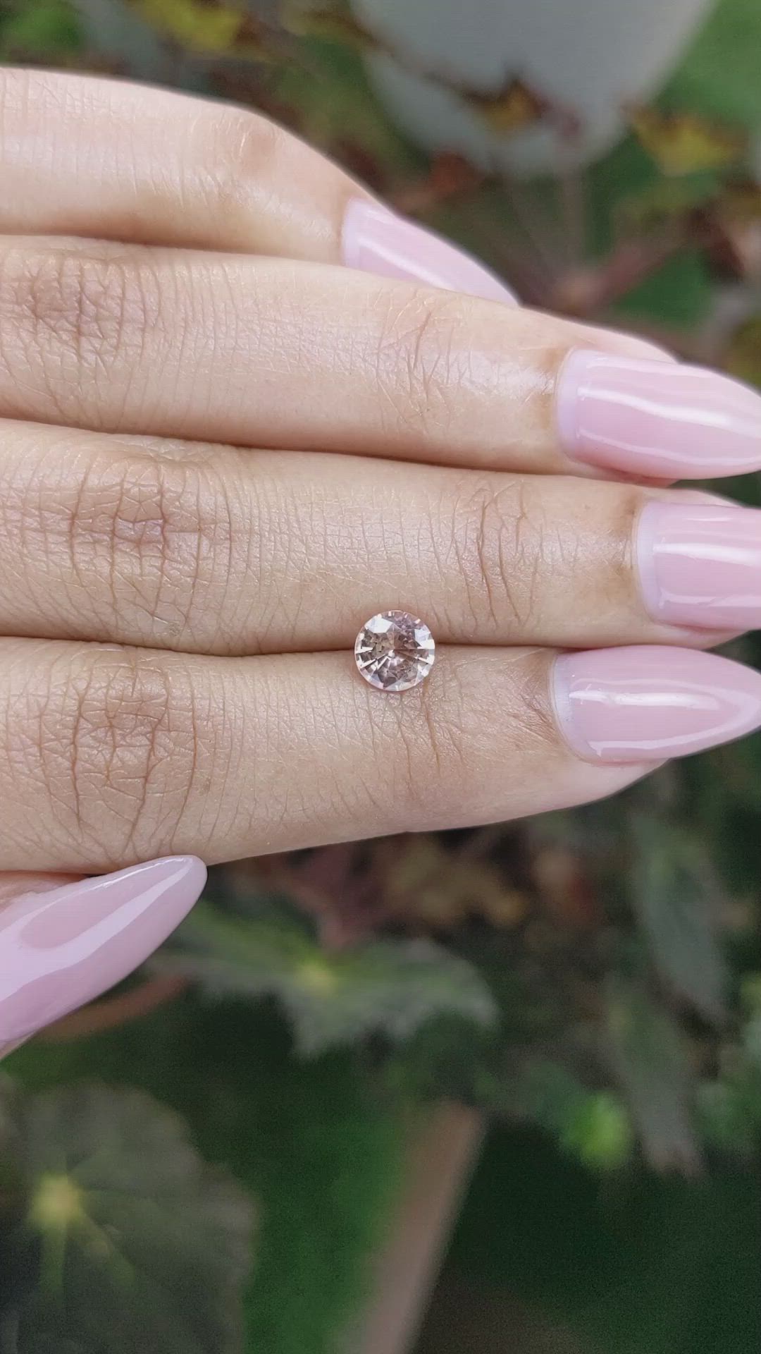 0.82 Ct. Peach Sapphire from Ceylon (Sri Lanka) Size Video