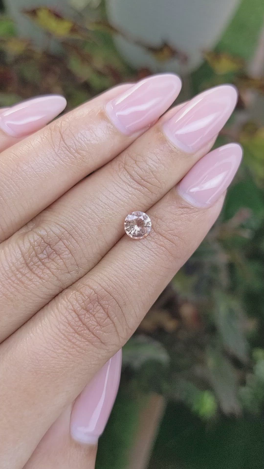 0.82 Ct. Peach Sapphire from Ceylon (Sri Lanka) Size Video