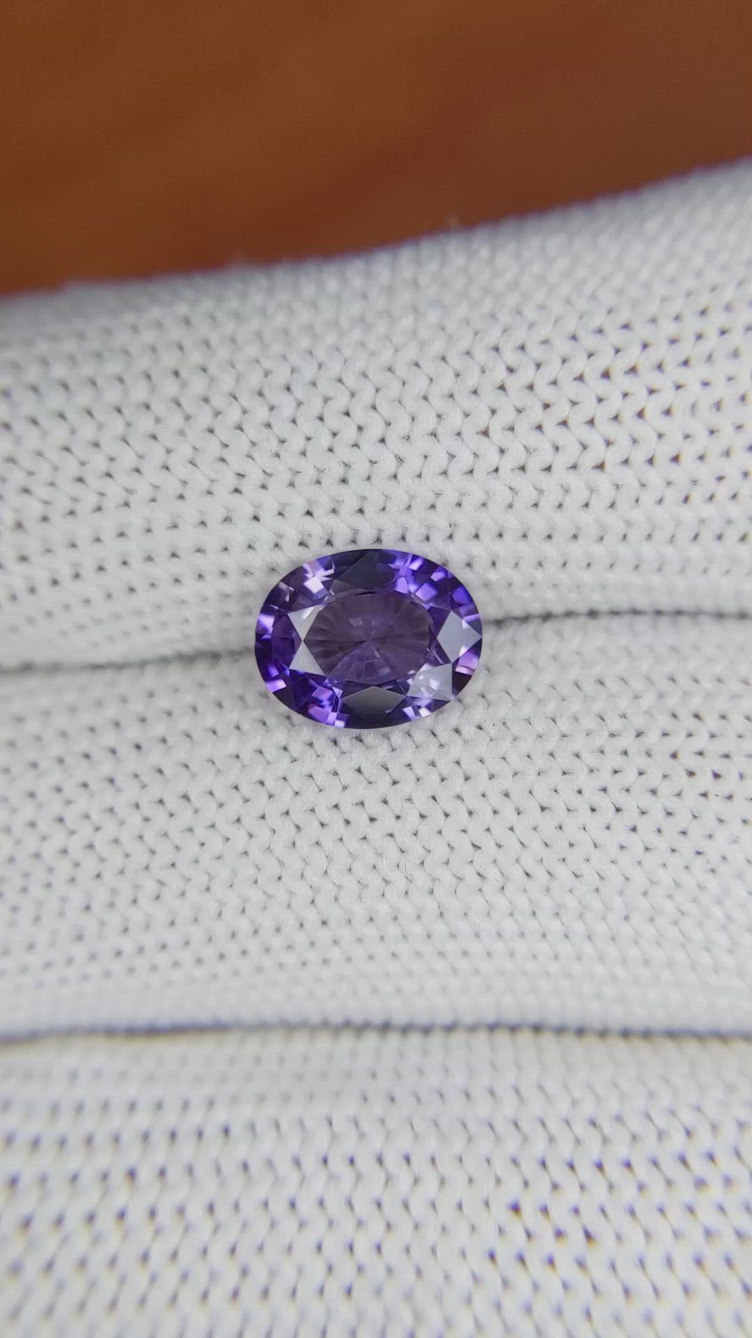 1.92 Ct. Purple Sapphire from Ceylon (Sri Lanka) Size Video