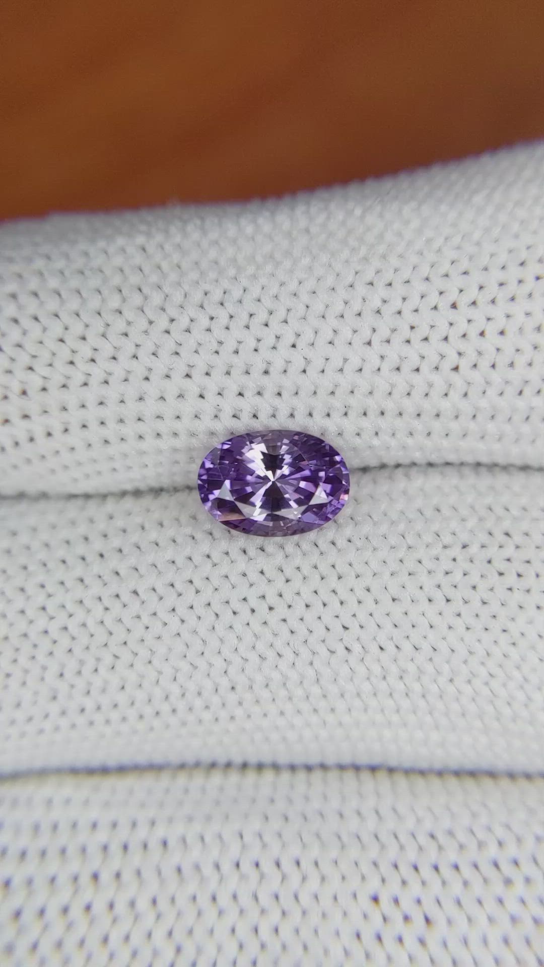 1.69 Ct. Purple Sapphire from Ceylon (Sri Lanka) Size Video