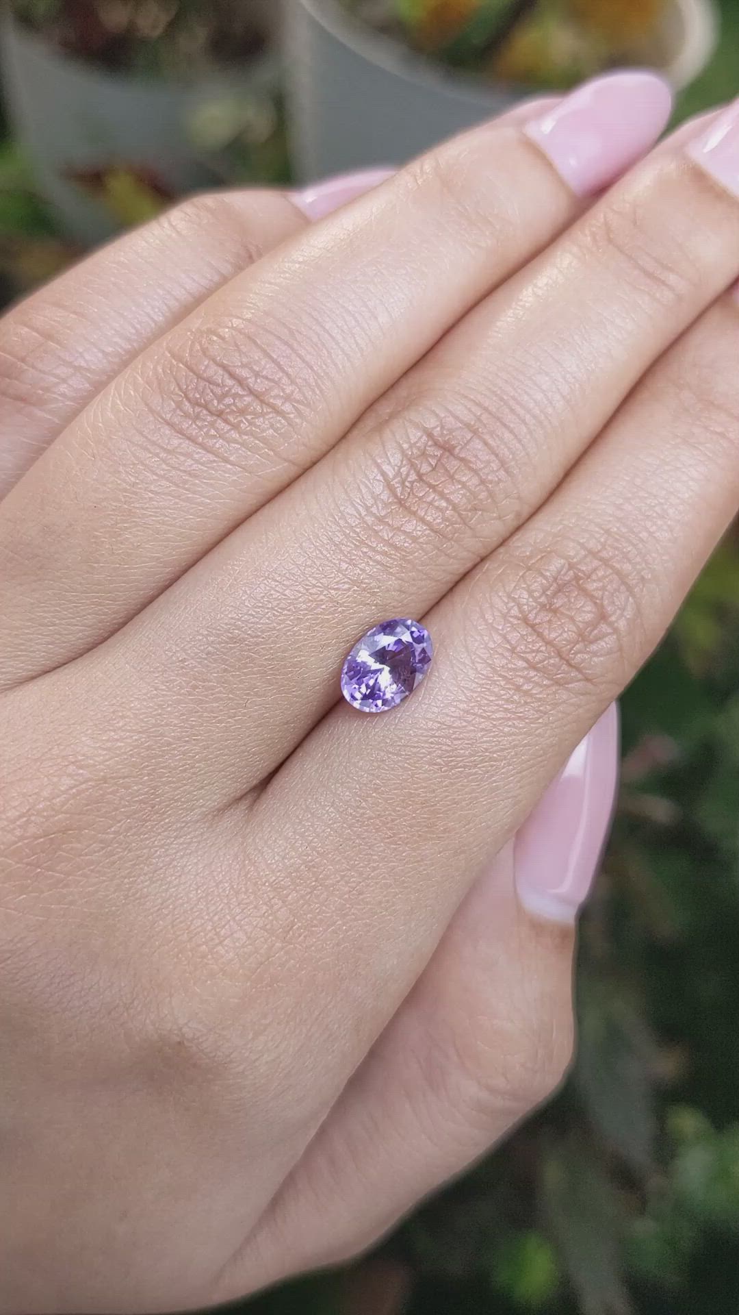 1.69 Ct. Purple Sapphire from Ceylon (Sri Lanka) Size Video