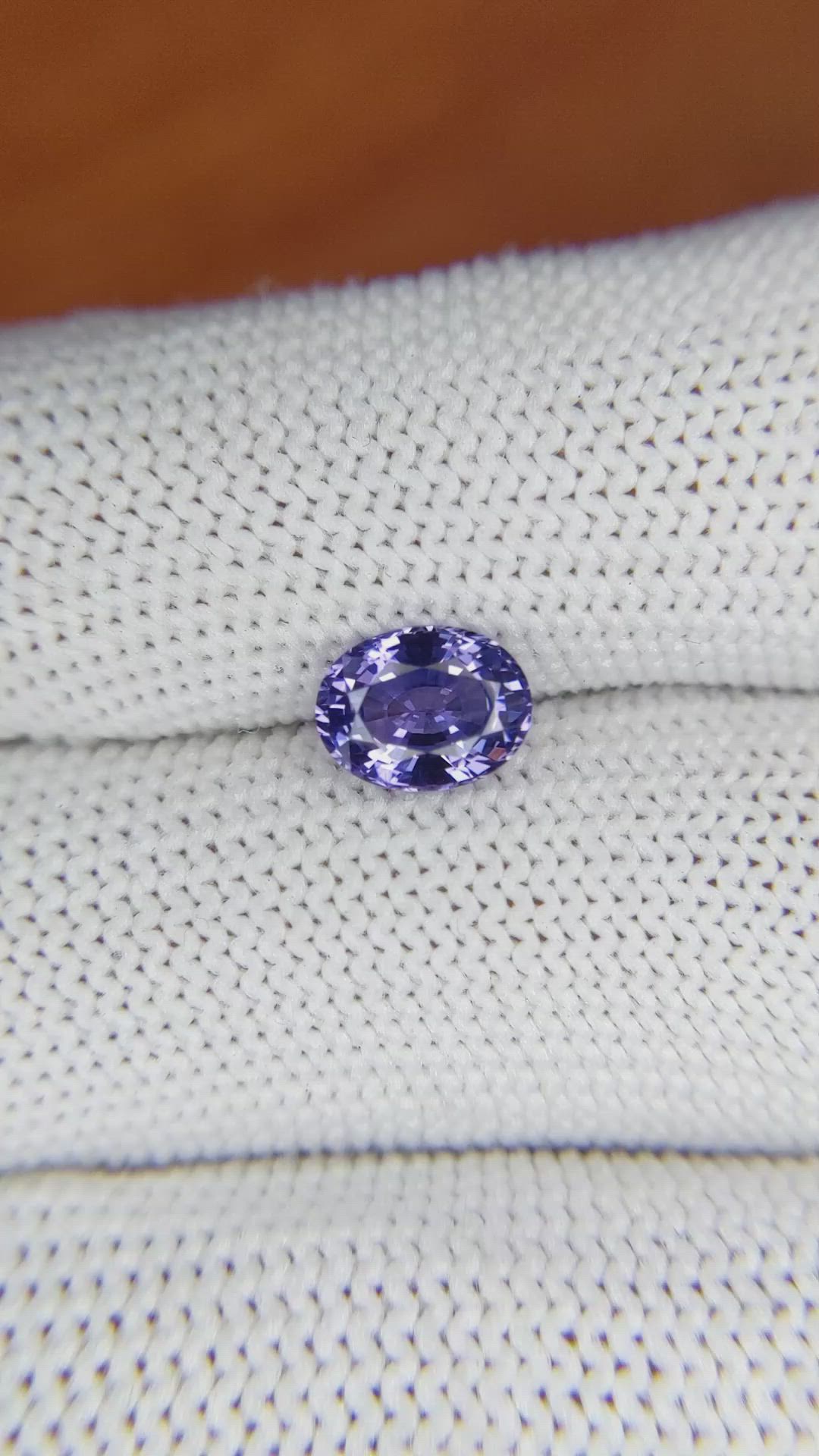 1.53 Ct. Violet Sapphire from Ceylon (Sri Lanka) Size Video