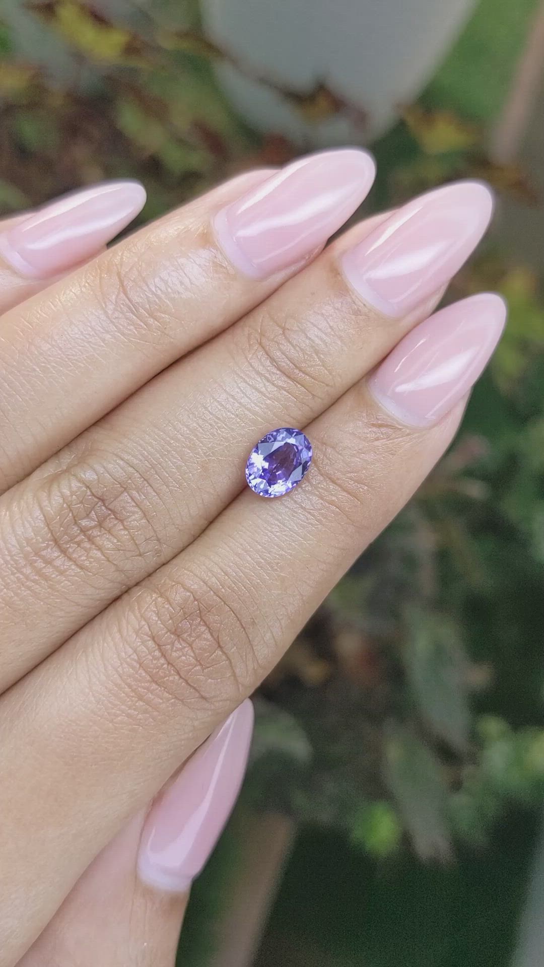1.53 Ct. Violet Sapphire from Ceylon (Sri Lanka) Size Video