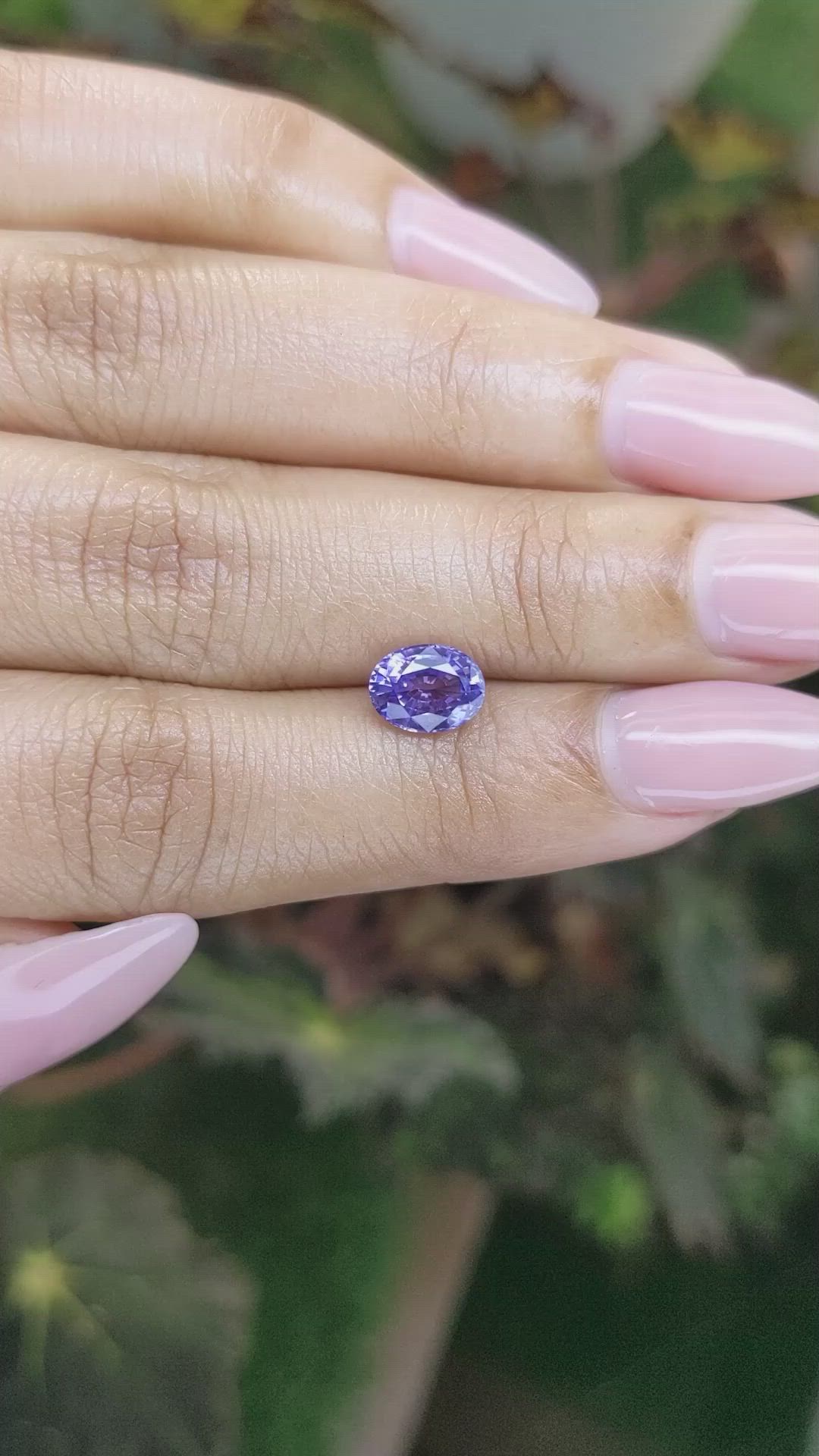1.53 Ct. Violet Sapphire from Ceylon (Sri Lanka) Size Video