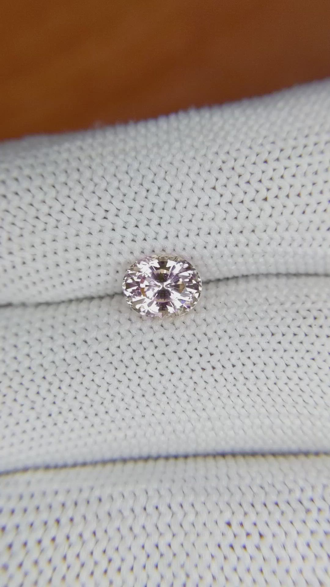 1.46 Ct. Peach Sapphire from Ceylon (Sri Lanka) Size Video