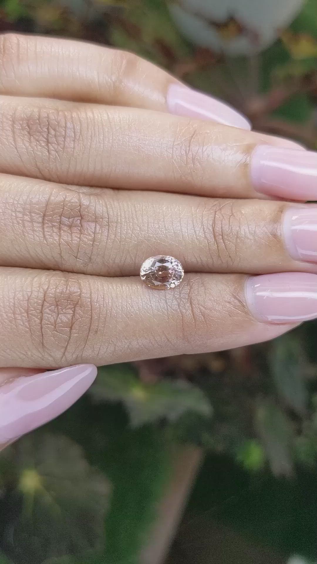 1.46 Ct. Peach Sapphire from Ceylon (Sri Lanka) Size Video