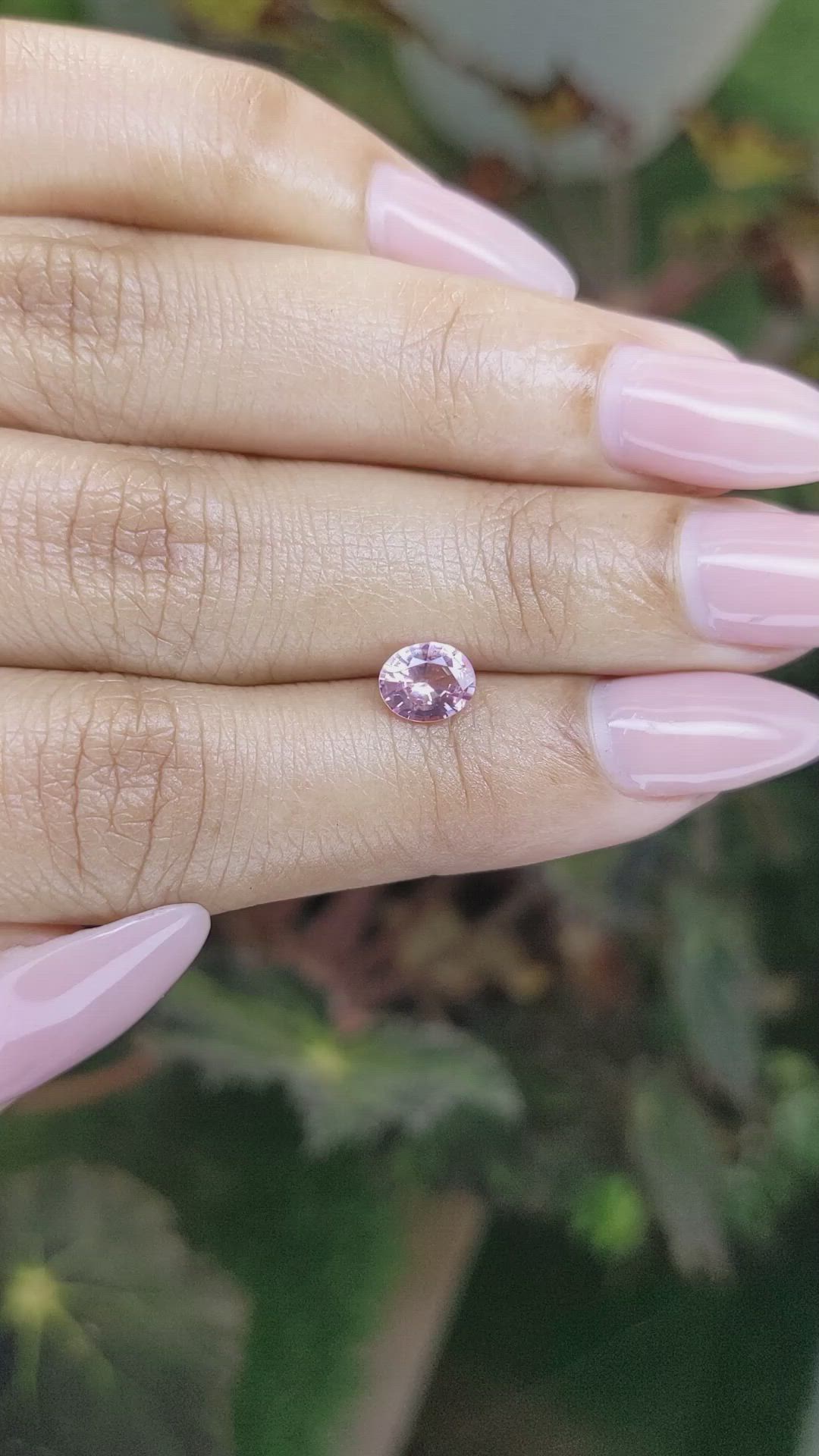 0.74 Ct. Pink Sapphire from Ceylon (Sri Lanka) Size Video