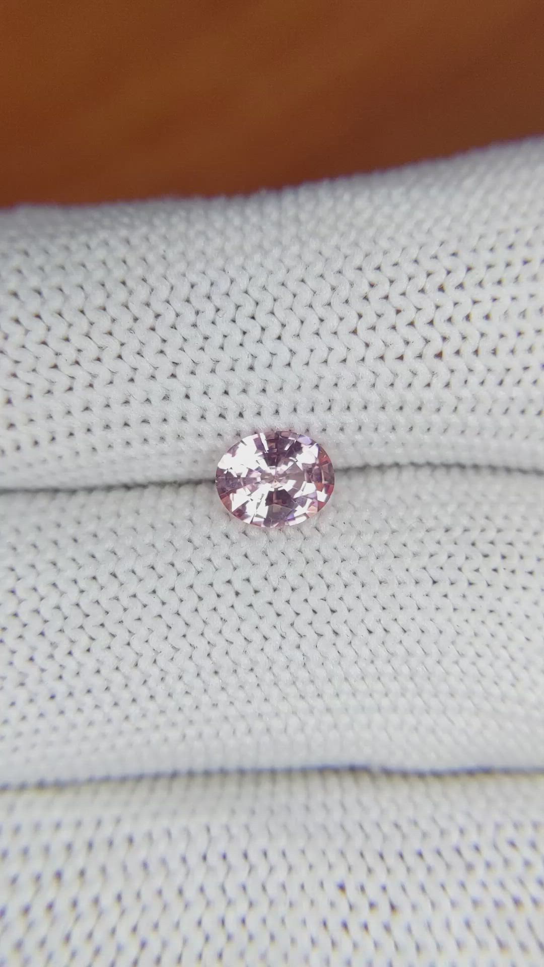 0.74 Ct. Pink Sapphire from Ceylon (Sri Lanka) Size Video