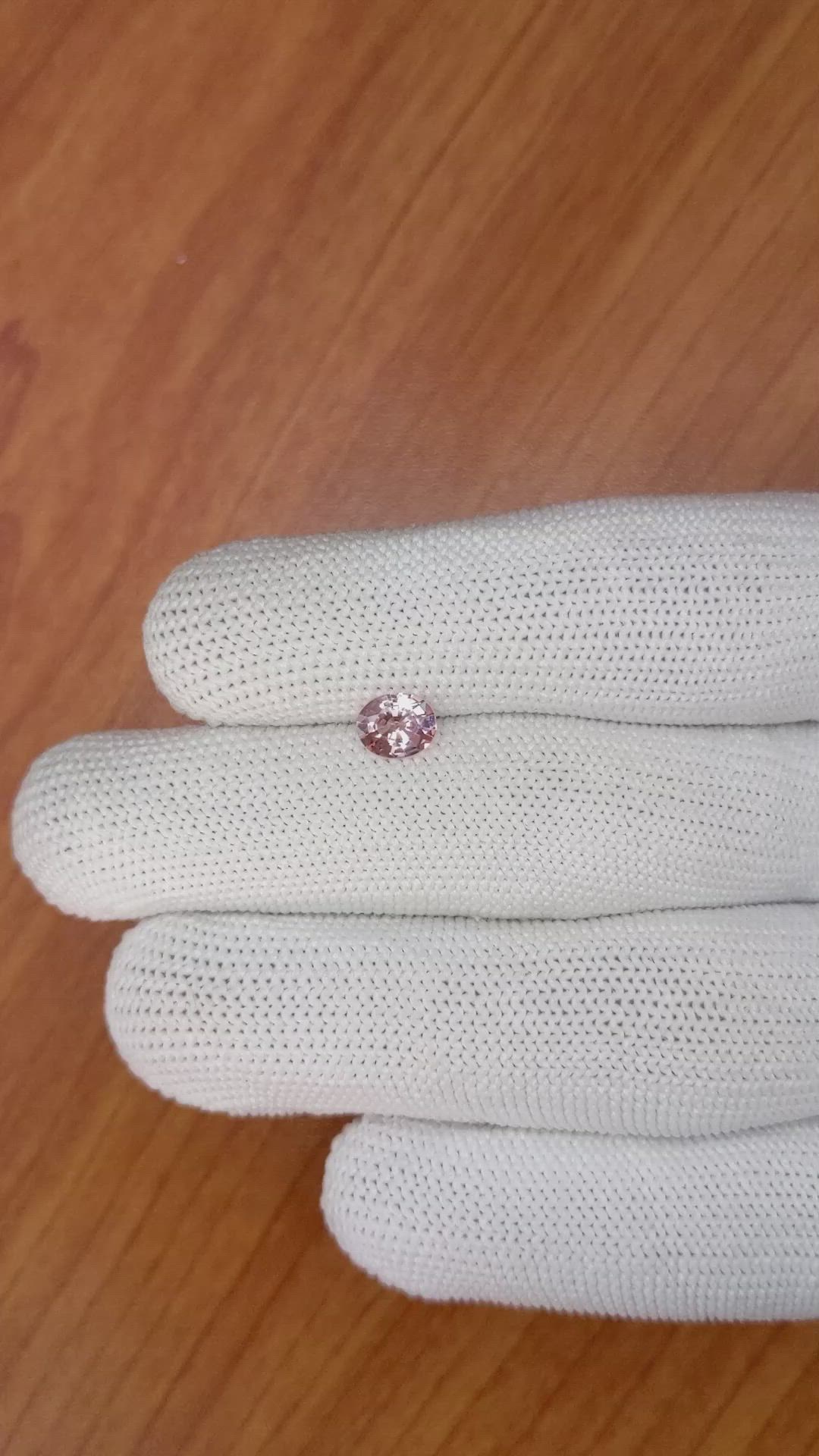 0.74 Ct. Pink Sapphire from Ceylon (Sri Lanka) Size Video