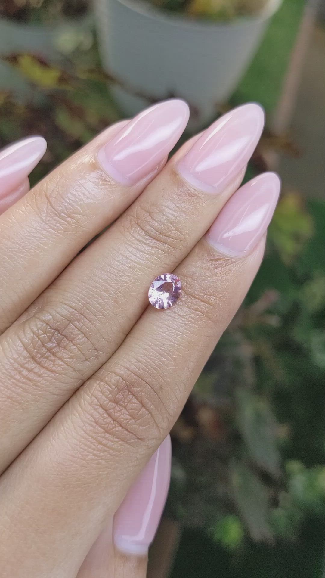 0.74 Ct. Pink Sapphire from Ceylon (Sri Lanka) Size Video