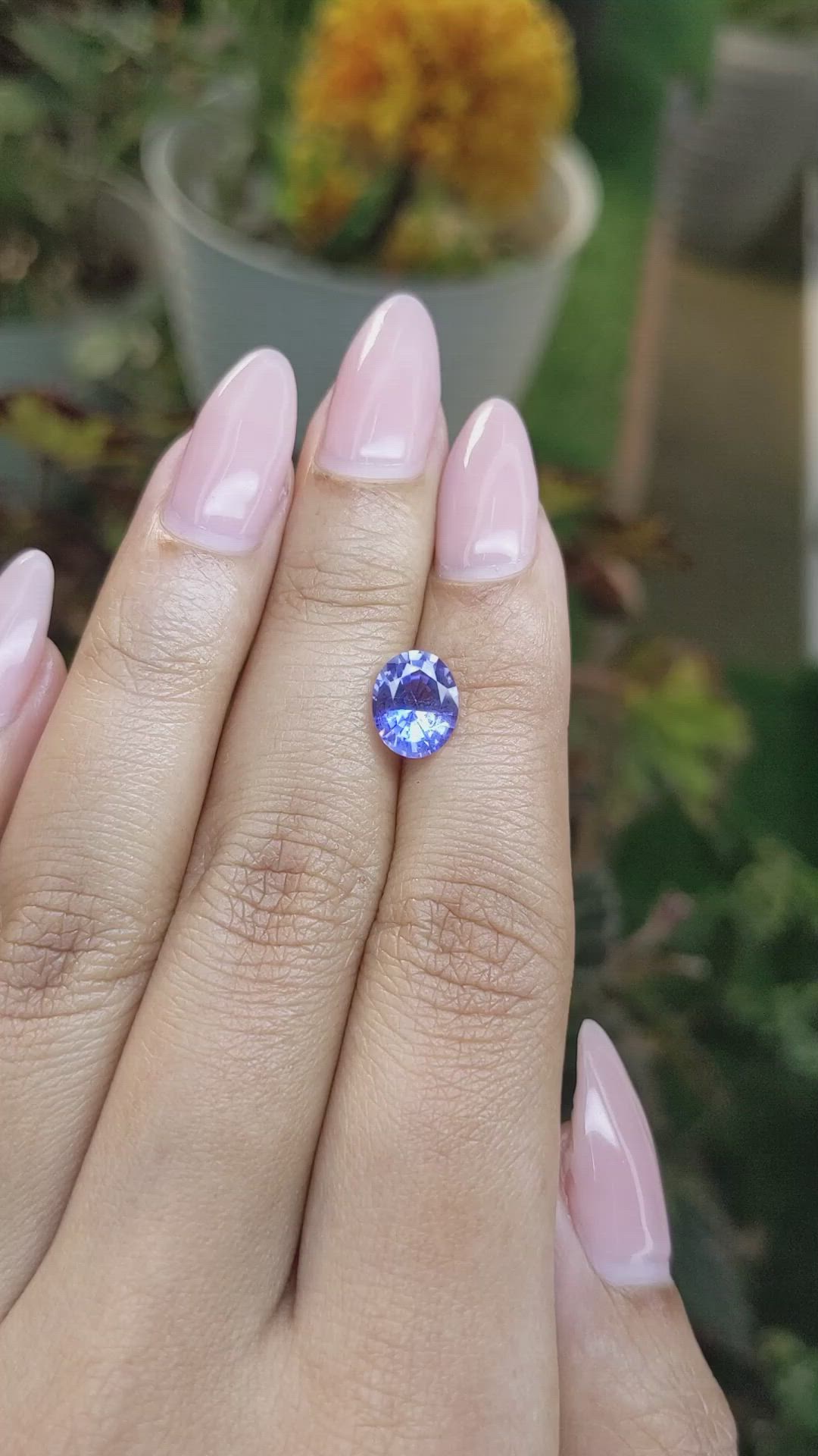 2.08 Ct. Blue Sapphire from Ceylon (Sri Lanka) Size Video