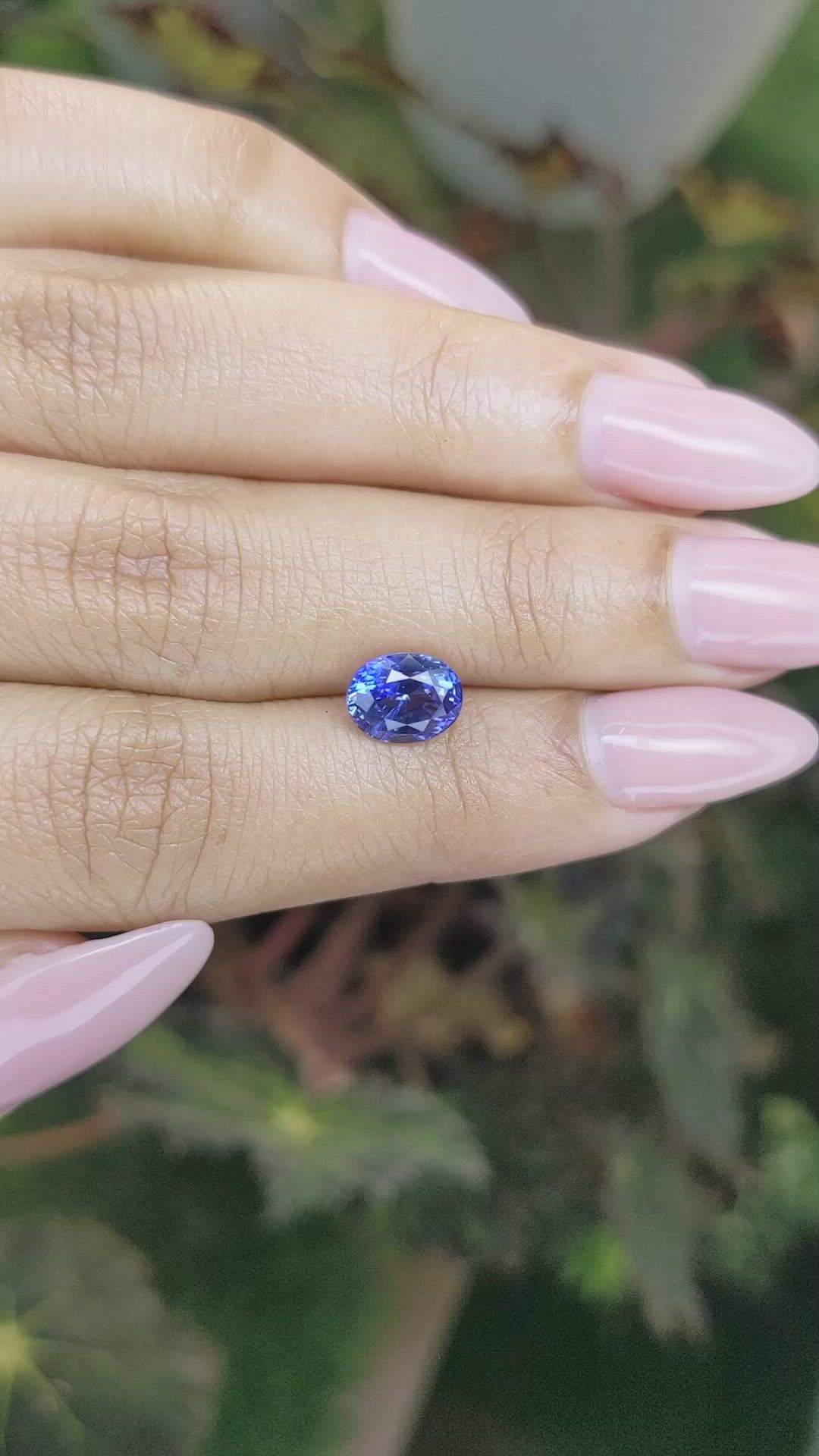2.09 Ct. Blue Sapphire from Ceylon (Sri Lanka) Size Video