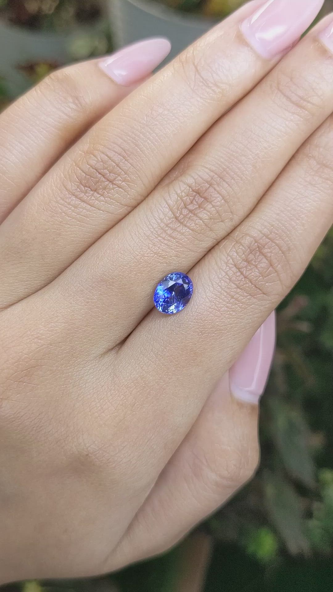 2.09 Ct. Blue Sapphire from Ceylon (Sri Lanka) Size Video
