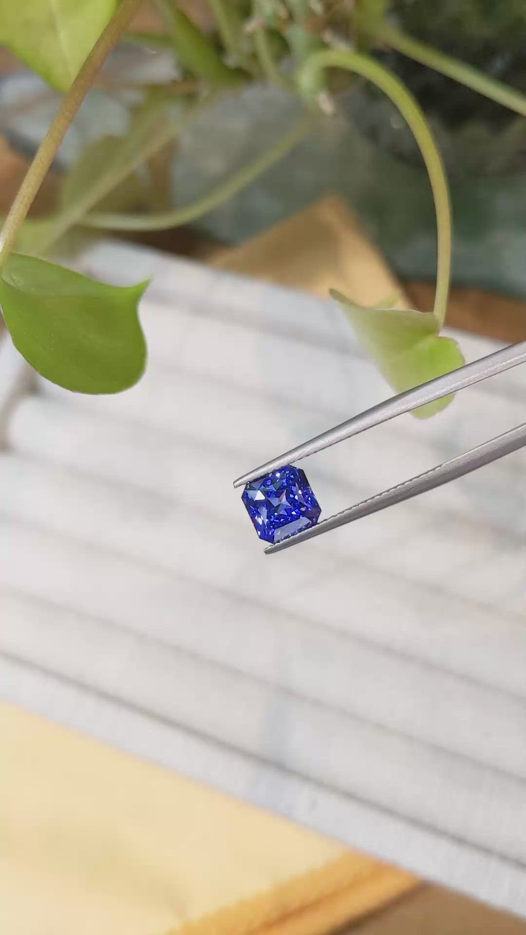 3.02 Ct. Blue Sapphire from Ceylon (Sri Lanka) Size Video