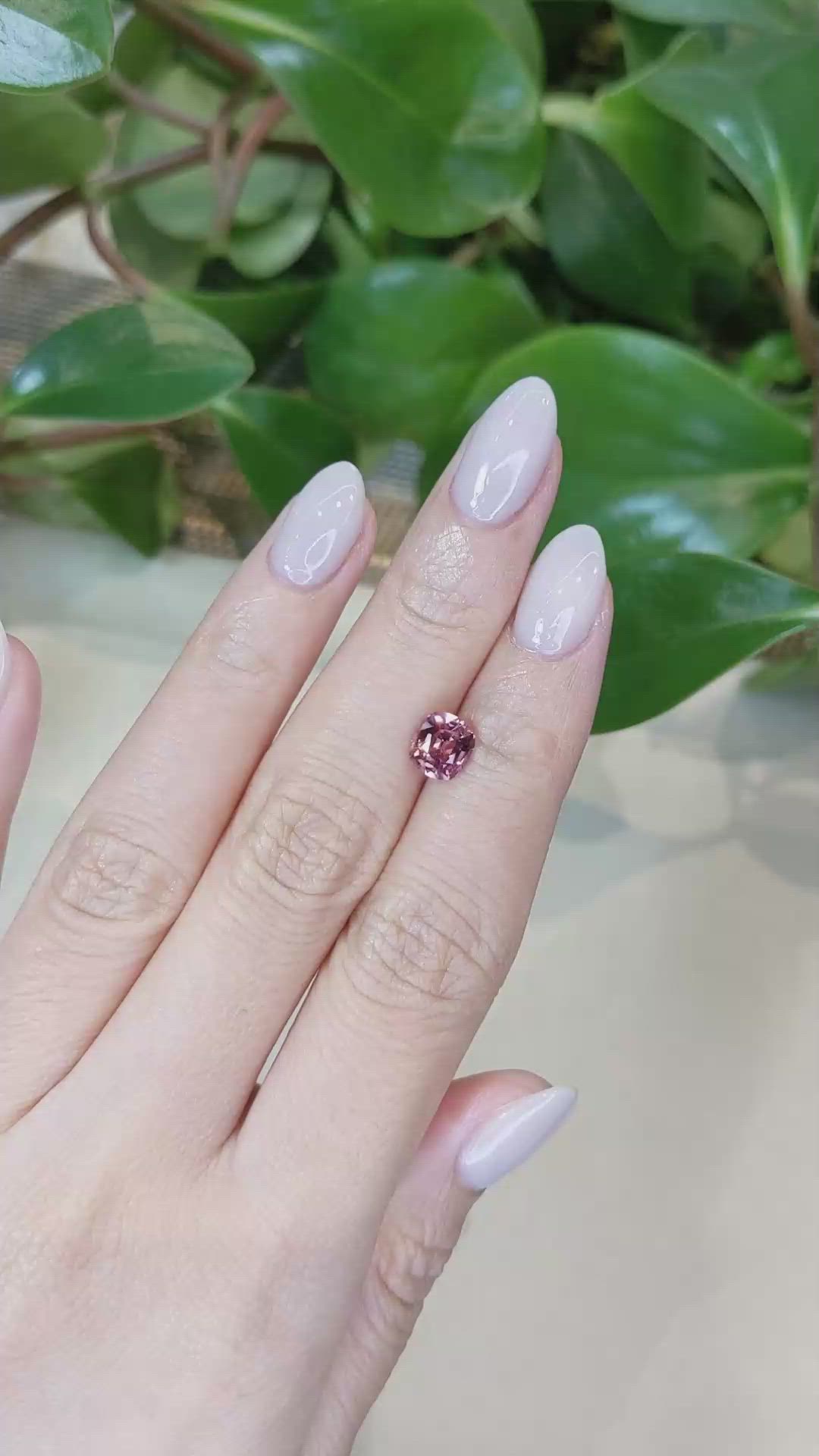 1.58 Ct. Reddish Pink Sapphire from Ceylon (Sri Lanka) Size Video