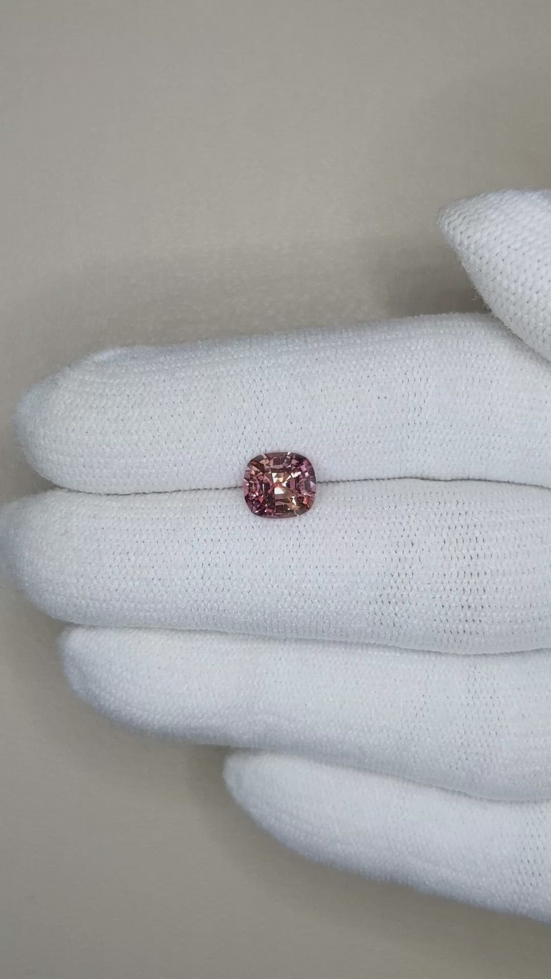 1.58 Ct. Reddish Pink Sapphire from Ceylon (Sri Lanka) Size Video