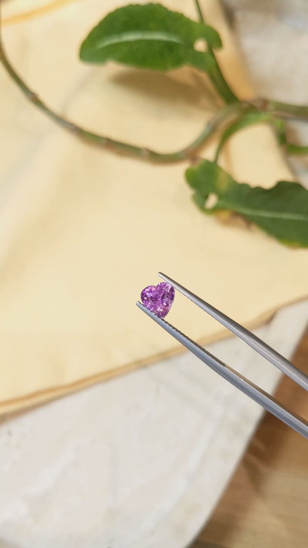 1.43 Ct. Purple Sapphire from Ceylon (Sri Lanka) Size Video